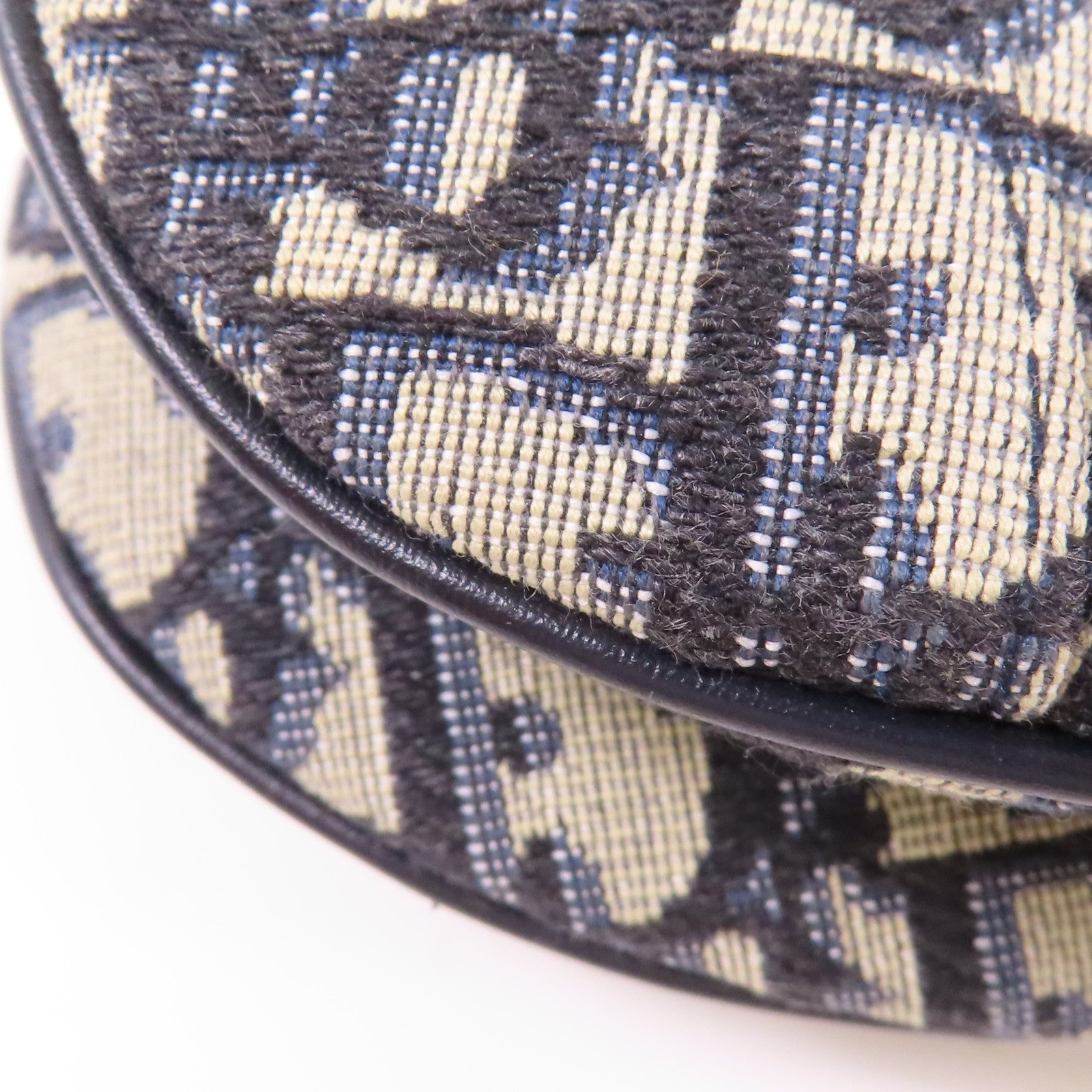 Dior 帆布Mini Saddle金扣手挽袋