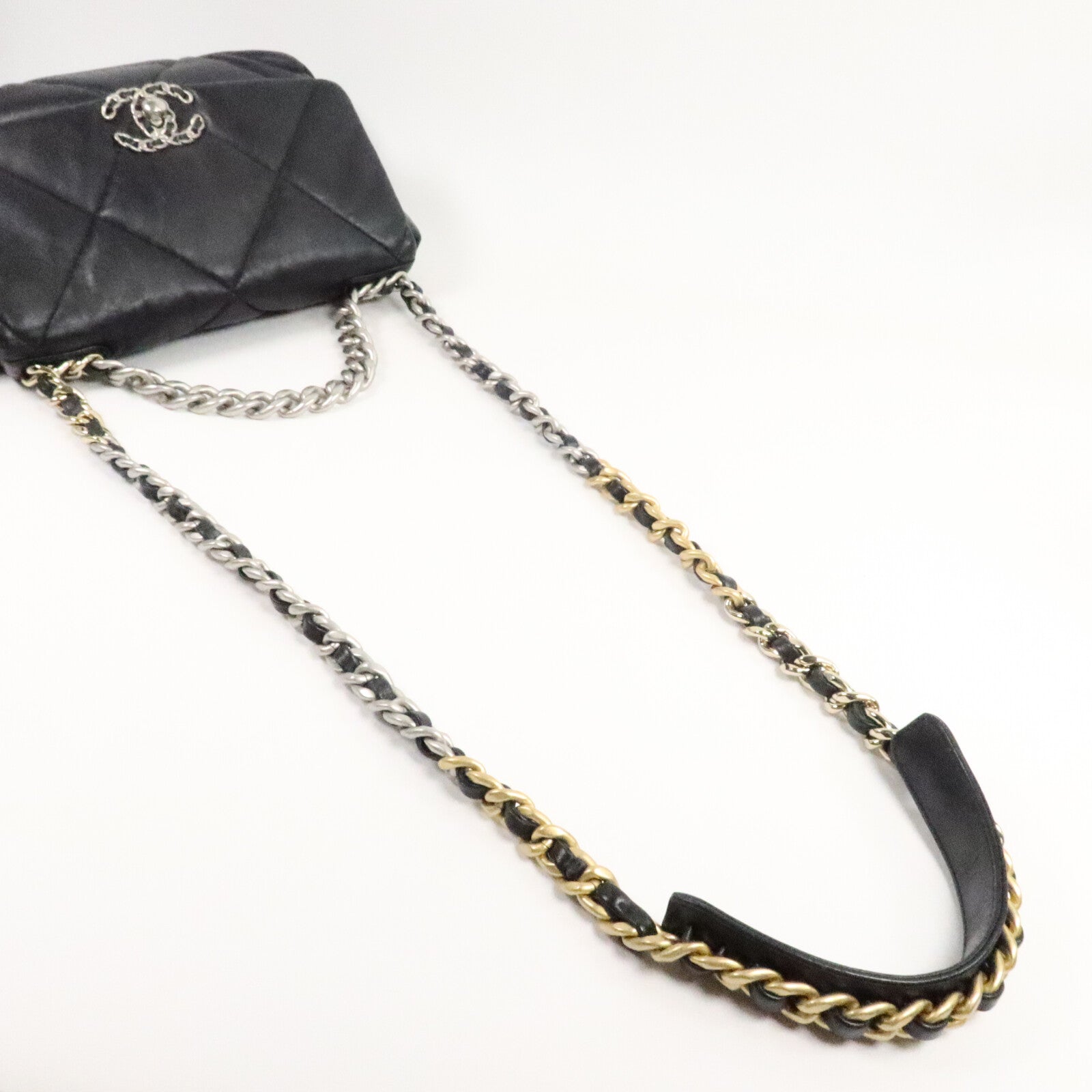 CHANEL 羊皮皮革Chanel 19 Small手挽肩背兩用袋