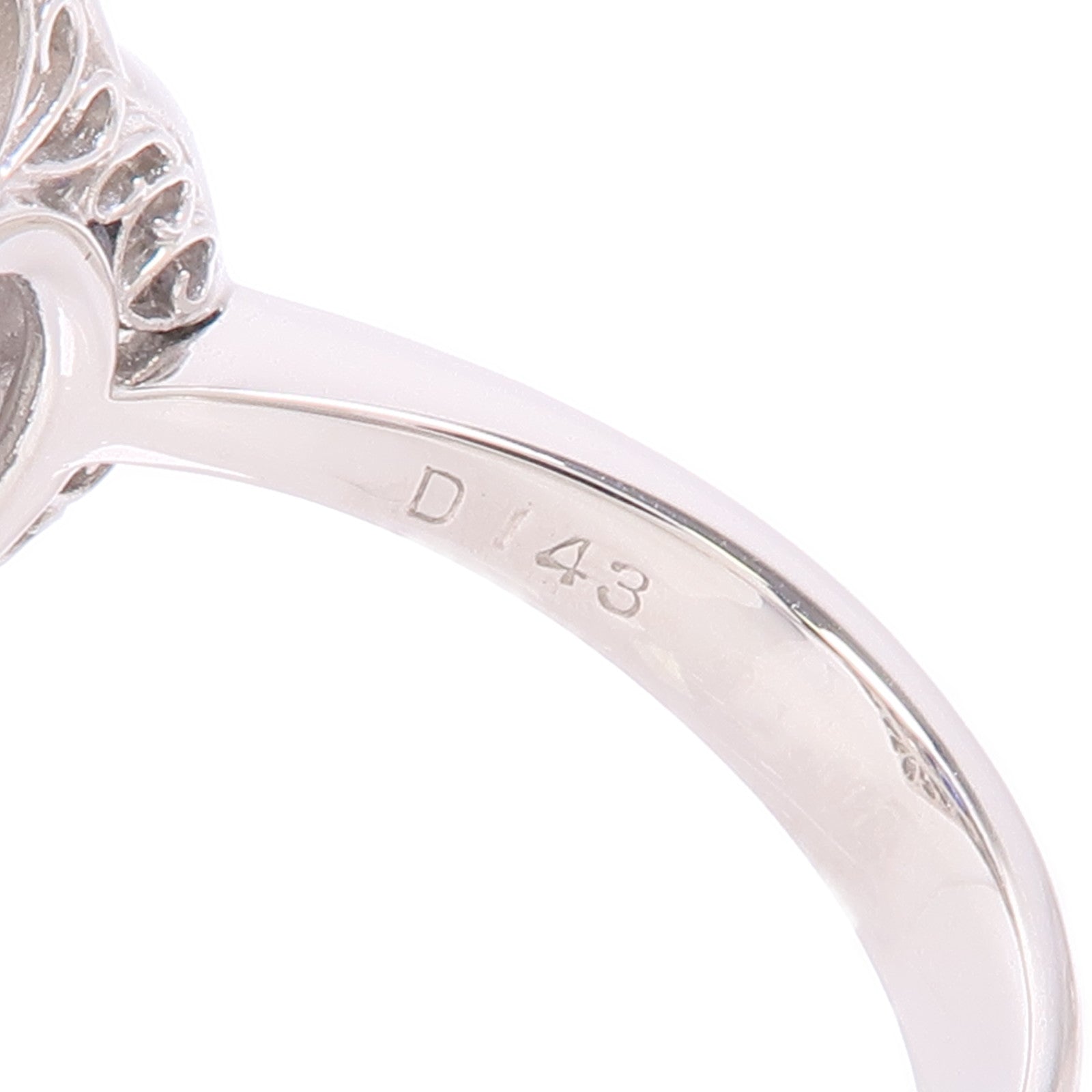 JEWELRY PT900鉑金Sapphire/Diamond Ring藍寶石/鑽石戒指US#6