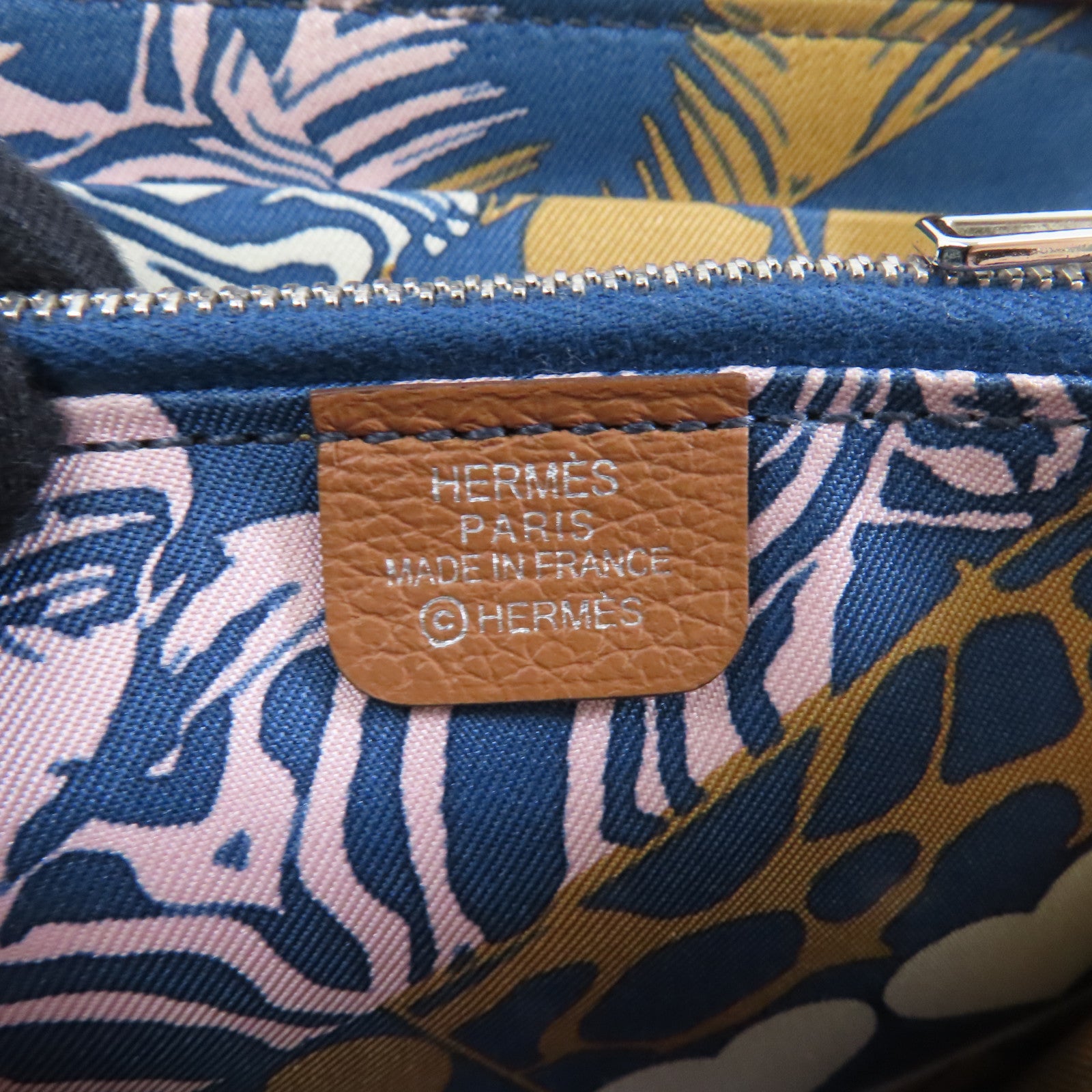 HERMES Evercolor皮革Silk in Compact Wallet銀扣錢包37 Gold經典駝色