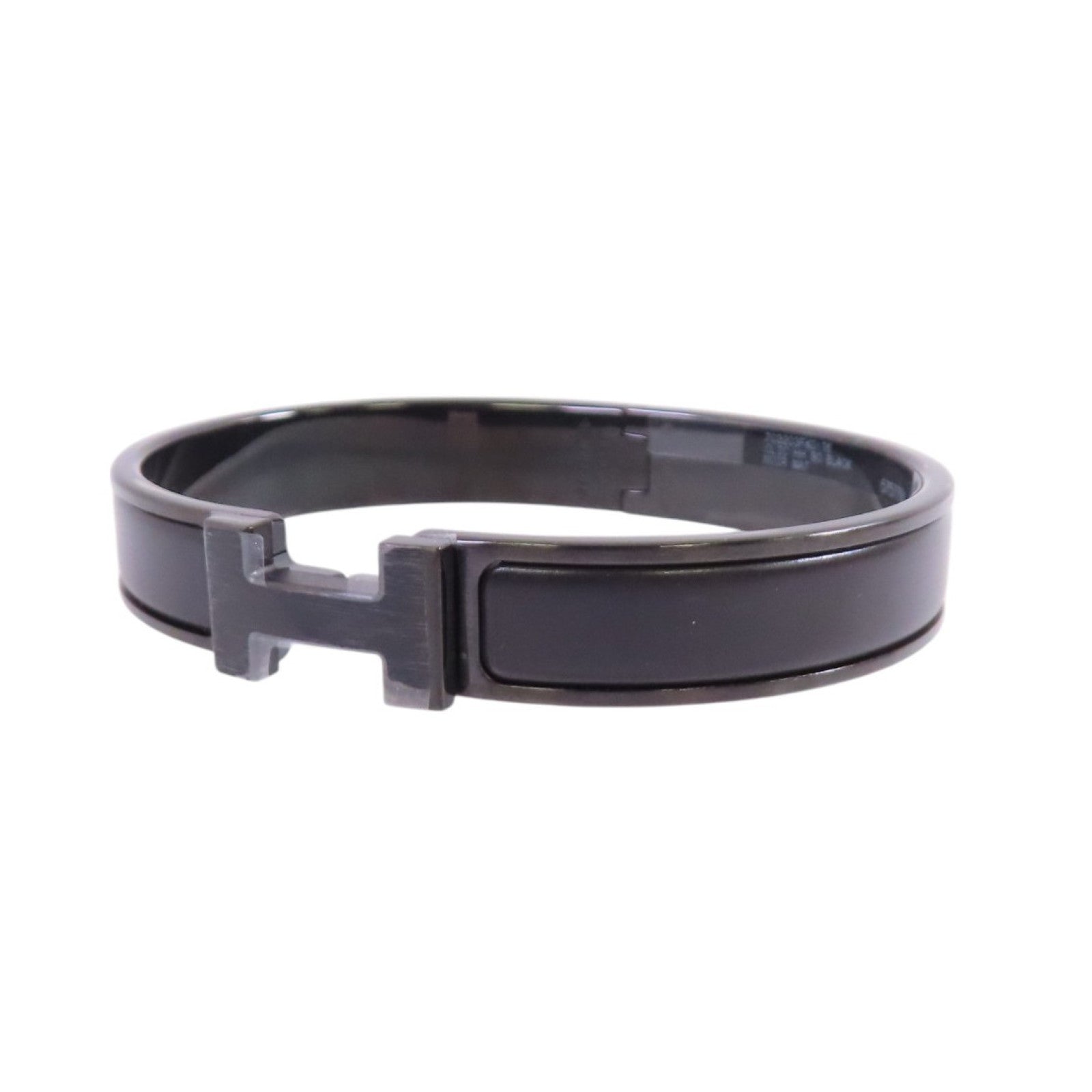 HERMES 金屬/琺瑯Clic HH So Black Bracelet手鐲