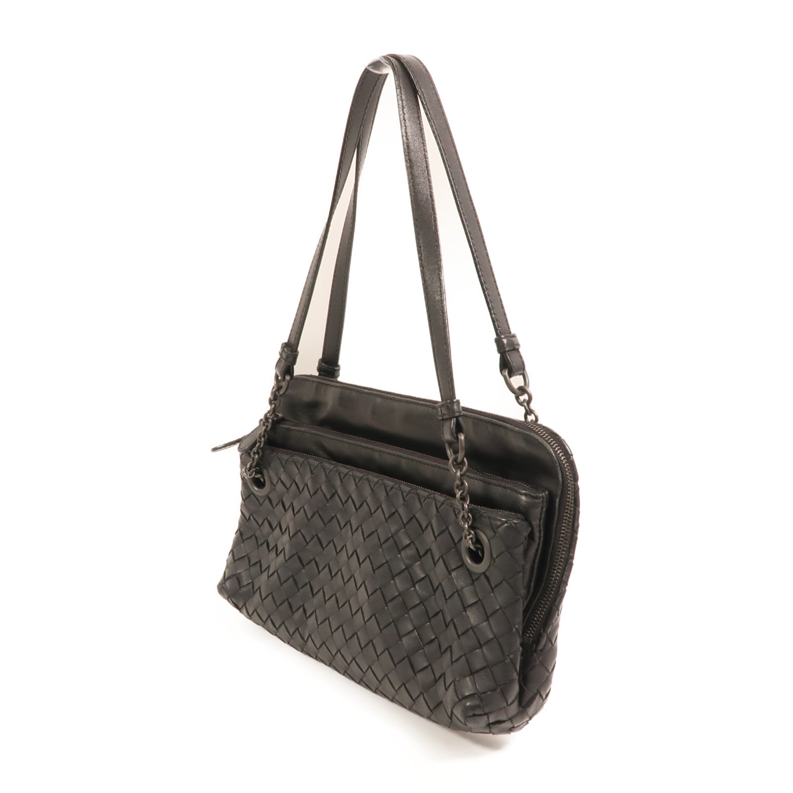 BOTTEGA VENETA 牛皮皮革Shoulder Bag鏈帶肩背袋