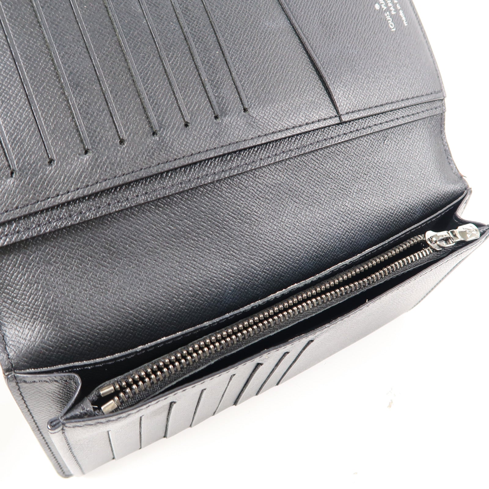 LOUIS VUITTON Monogram Eclipse Brazza Wallet銀扣長錢包黑色
