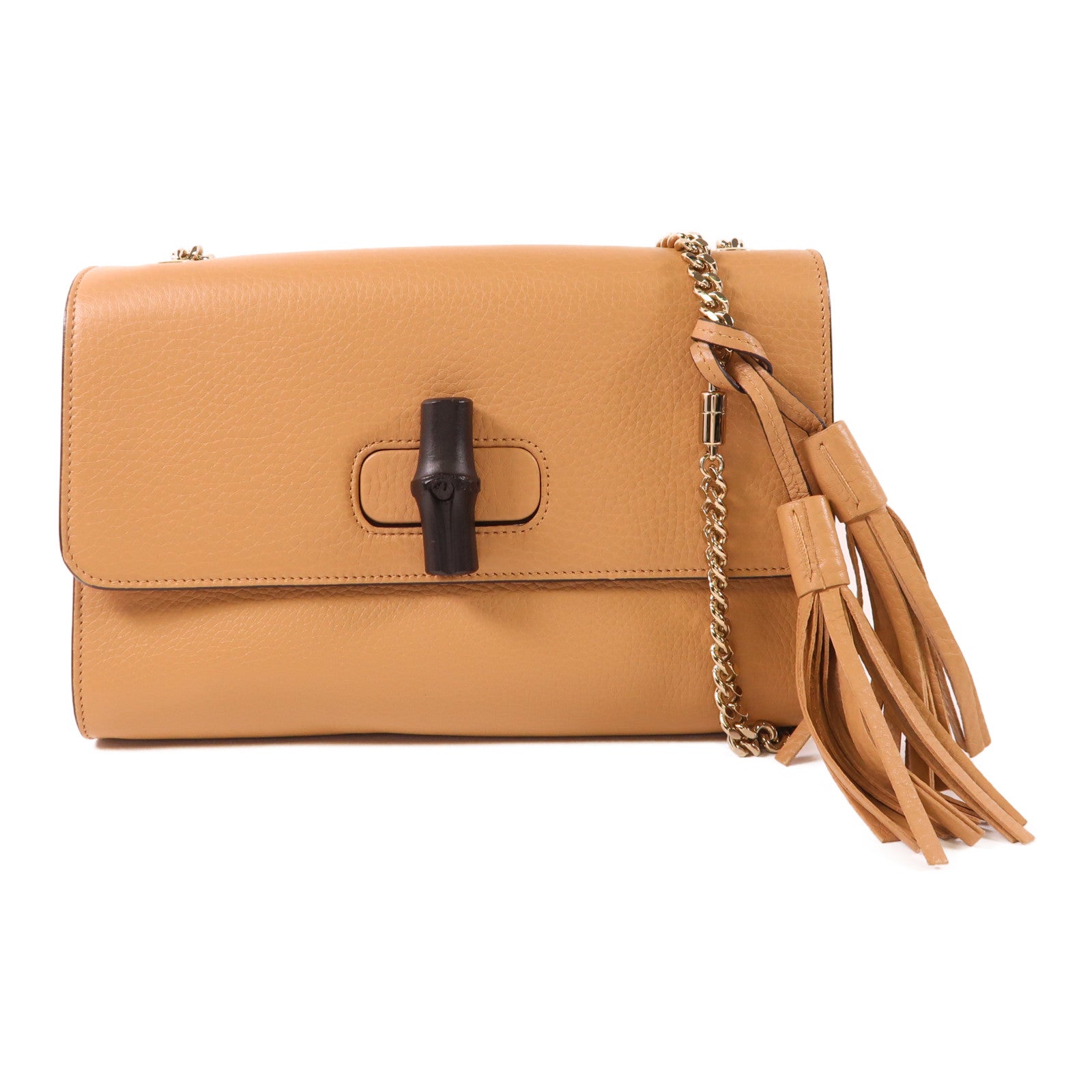 GUCCI 牛皮皮革Shoulder Bag金扣鏈帶肩背袋