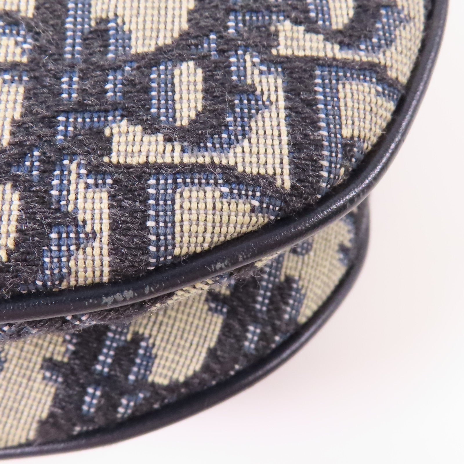 Dior 帆布Mini Saddle金扣手挽袋