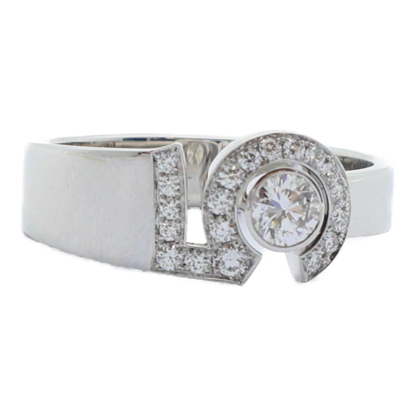 CHANEL 18K白金Eternal N°5 Ring鑽石戒指US#10