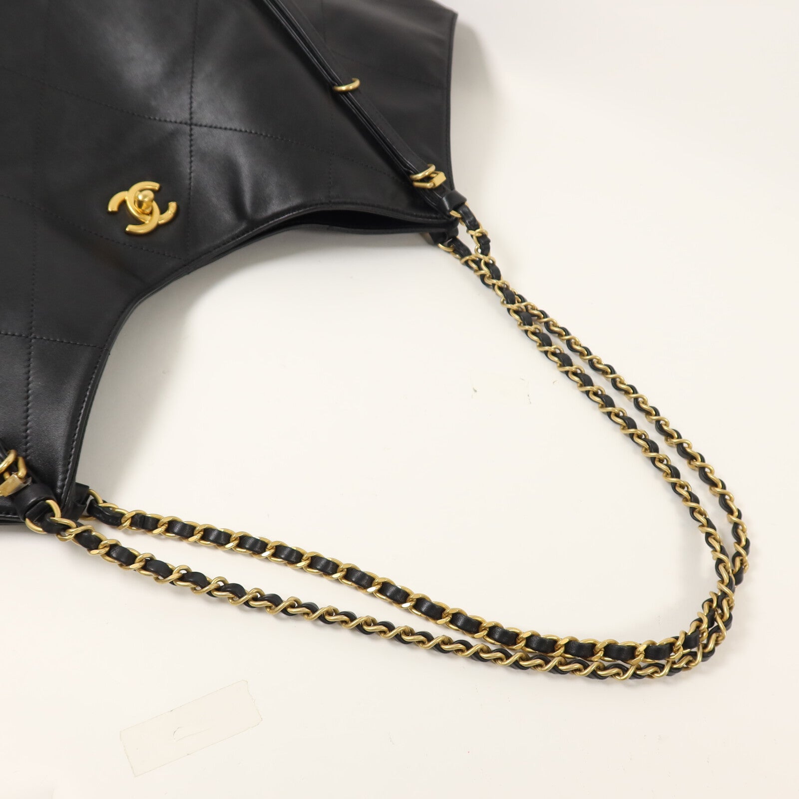 CHANEL 羊皮皮革25S Maxi Tote鏈帶手挽袋