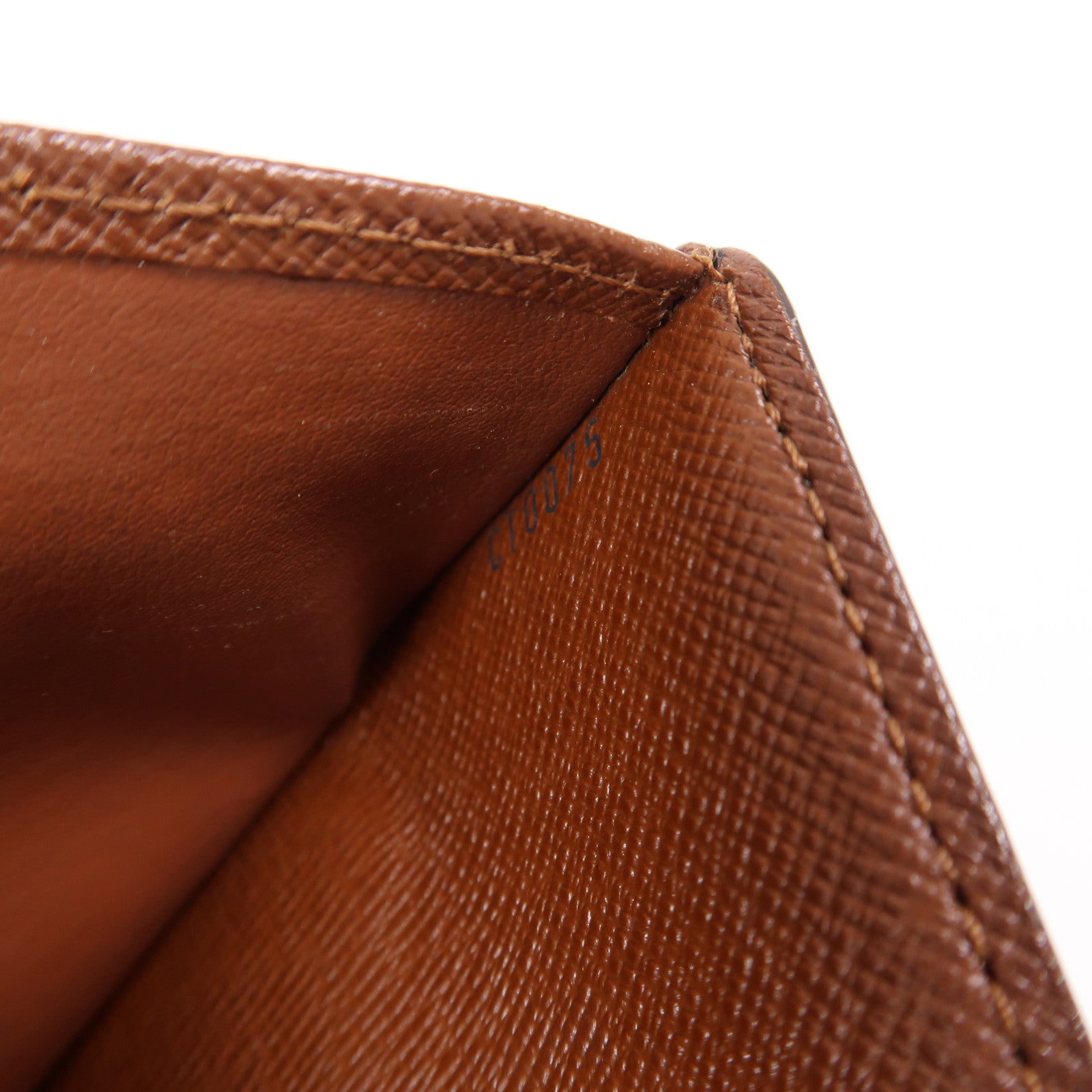 LOUIS VUITTON LV GHW Tri-fold Long Wallet Monogram M60003 Brown