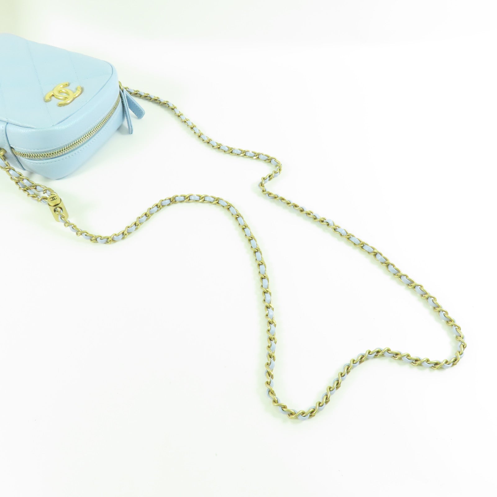 CHANEL 牛皮皮革Mini Camera Bag金扣肩背袋