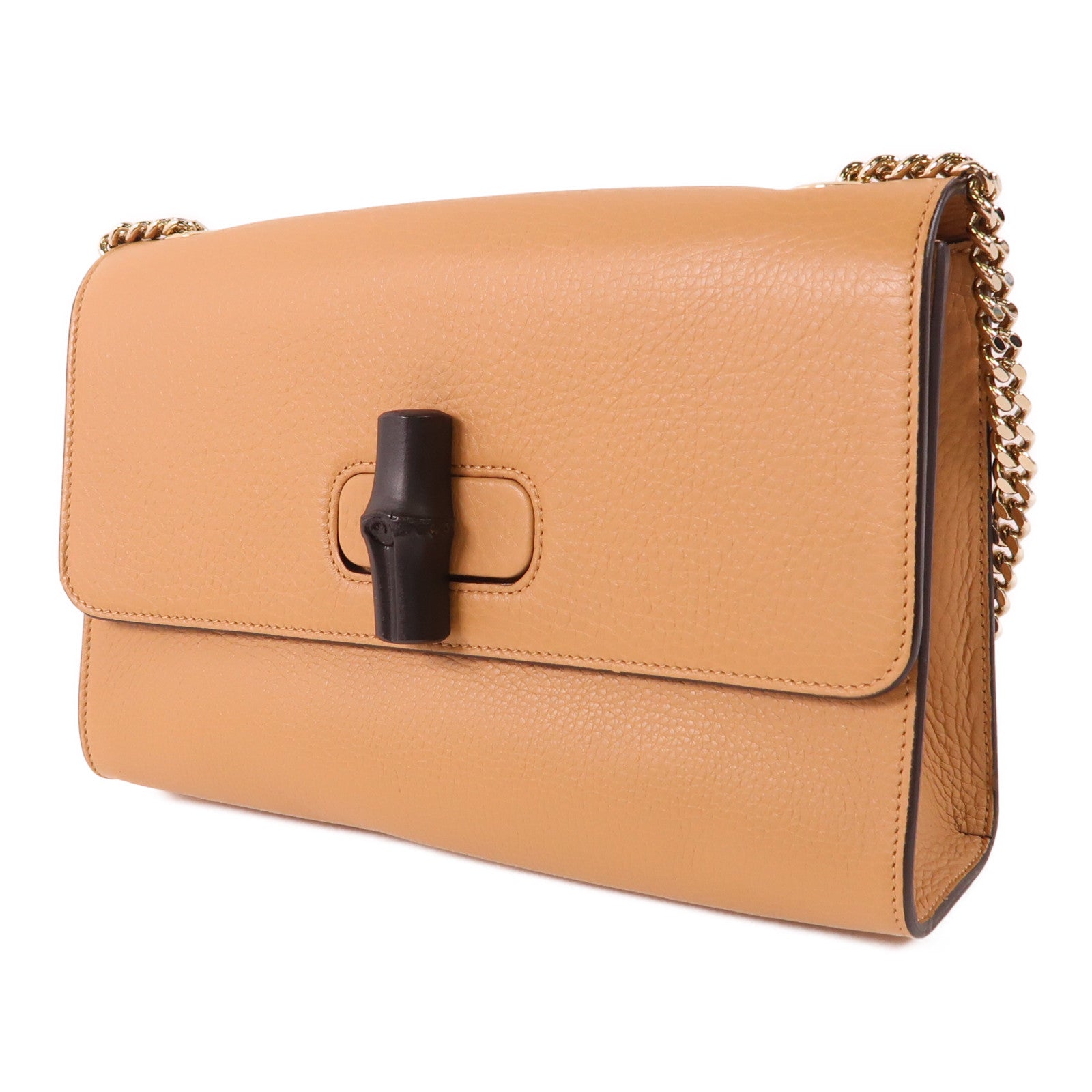 GUCCI 牛皮皮革Shoulder Bag金扣鏈帶肩背袋