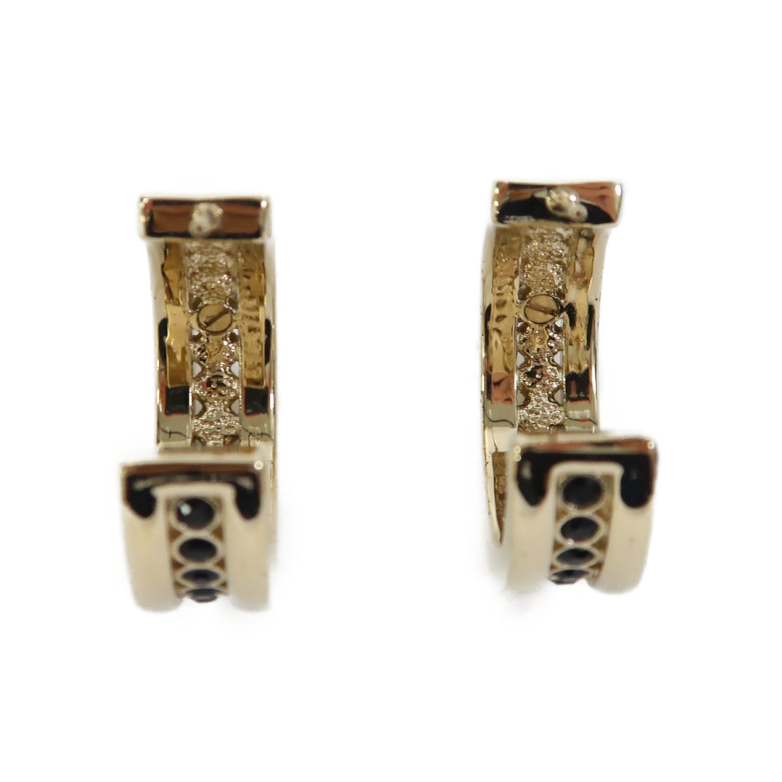 CHANEL 金屬Earrings耳環金色/黑色