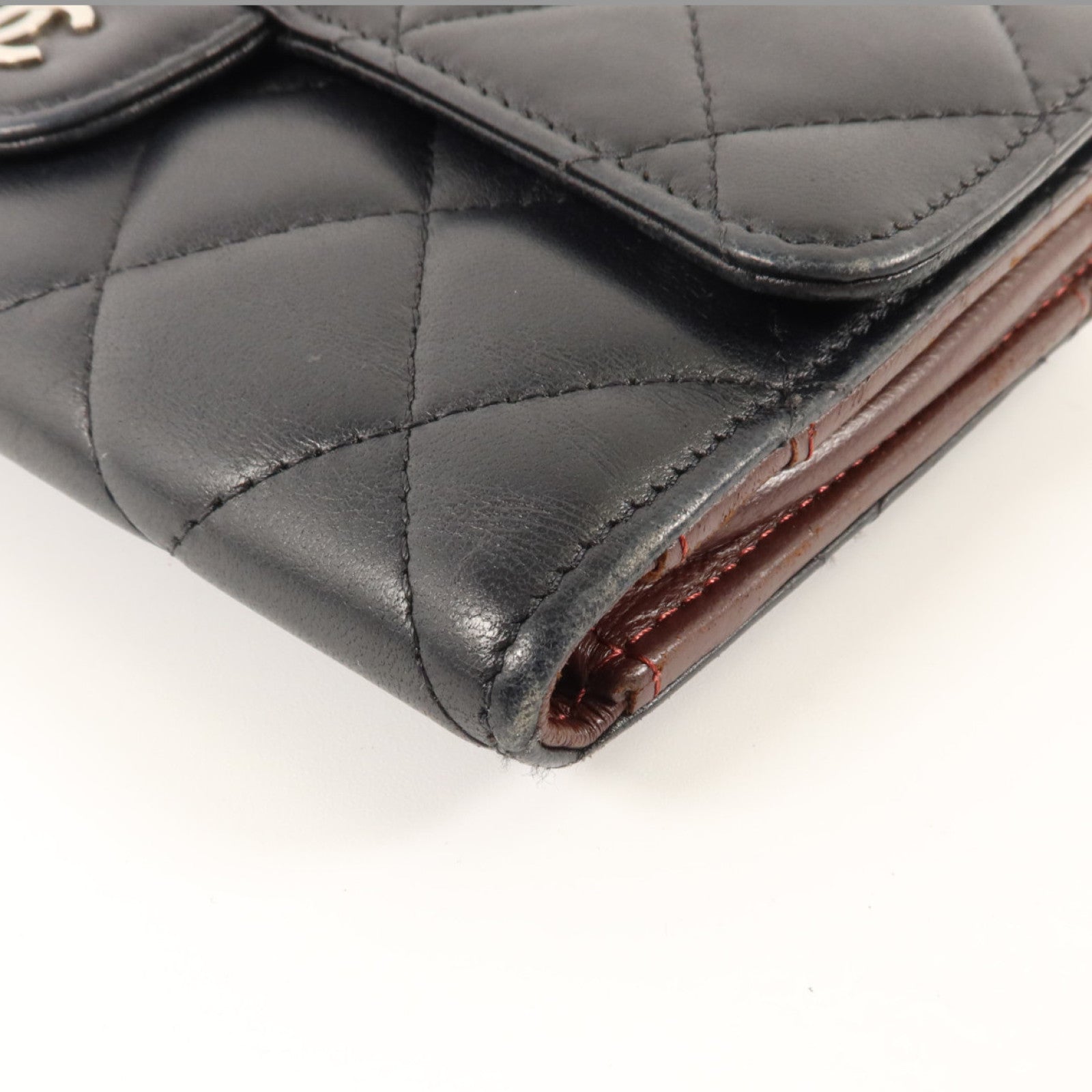 CHANEL 羊皮皮革Classic Long Flap Wallet銀扣長錢包