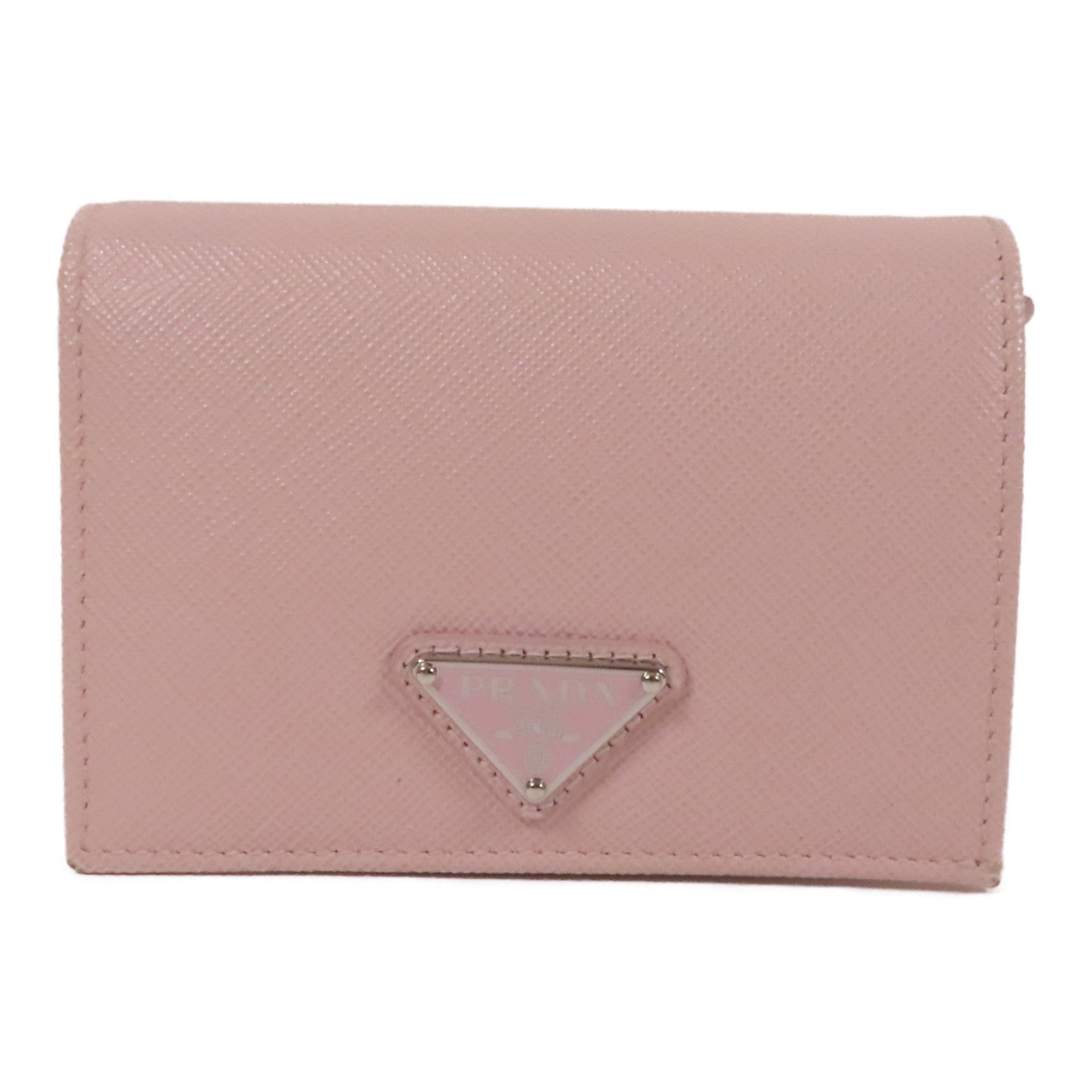 PRADA Saffiano皮革Wallet銀扣錢包