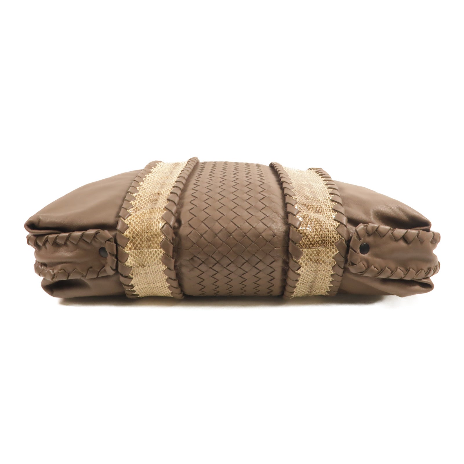 BOTTEGA VENETA 羊皮皮革/蛇皮皮革Tote Bag手挽肩背兩用袋