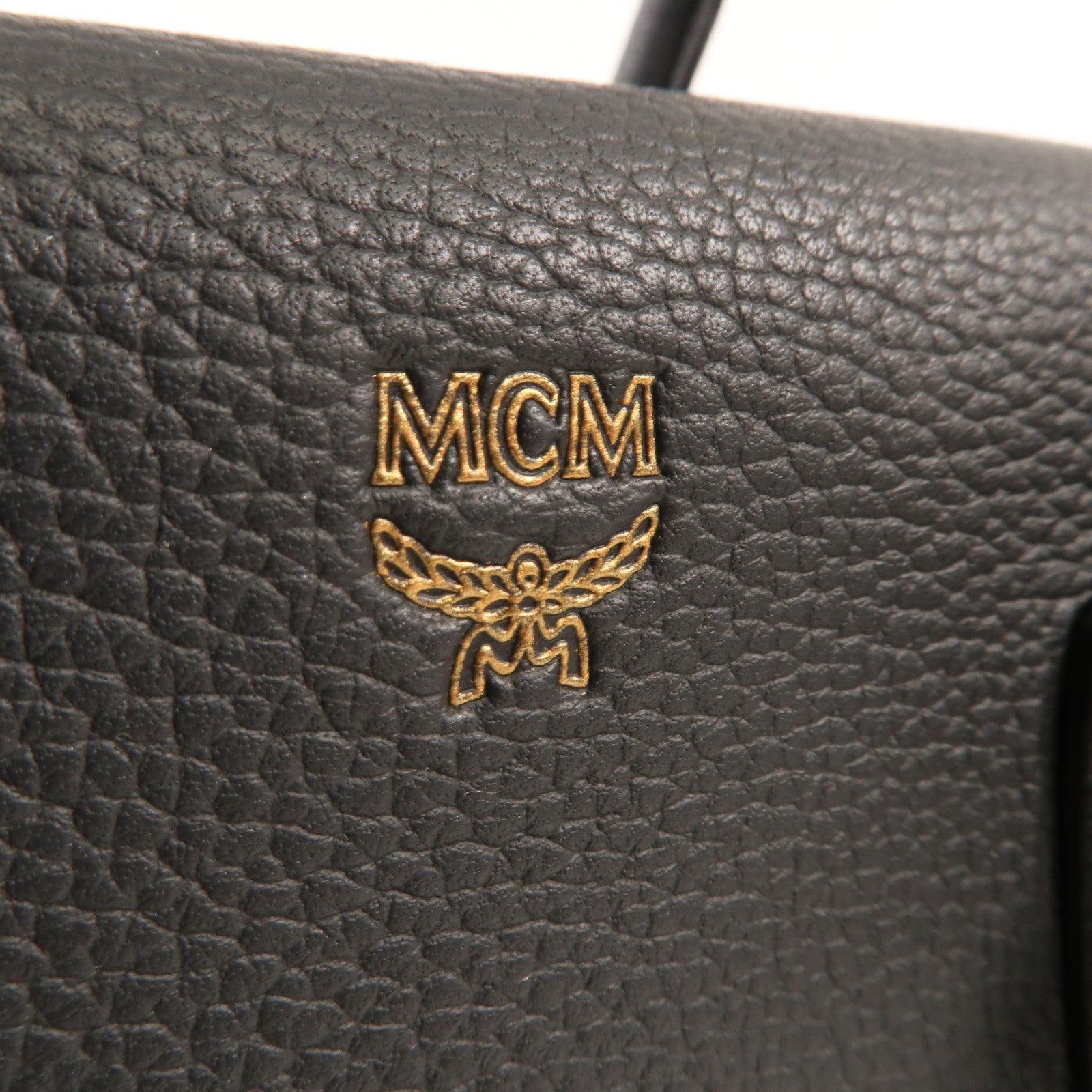 MCM 牛皮皮革Shoulder Bag金扣手挽肩背兩用袋