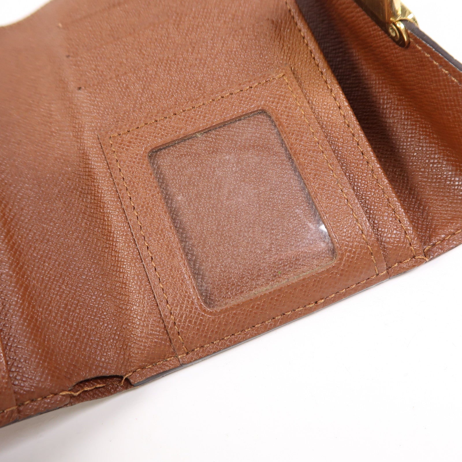 LOUIS VUITTON LV GHW Tri-fold Long Wallet Monogram M60003 Brown