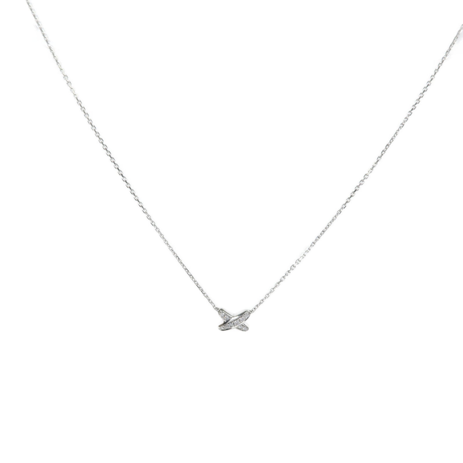 Chaumet 18K白金Diamond Jeux De Liens鑽石項鍊