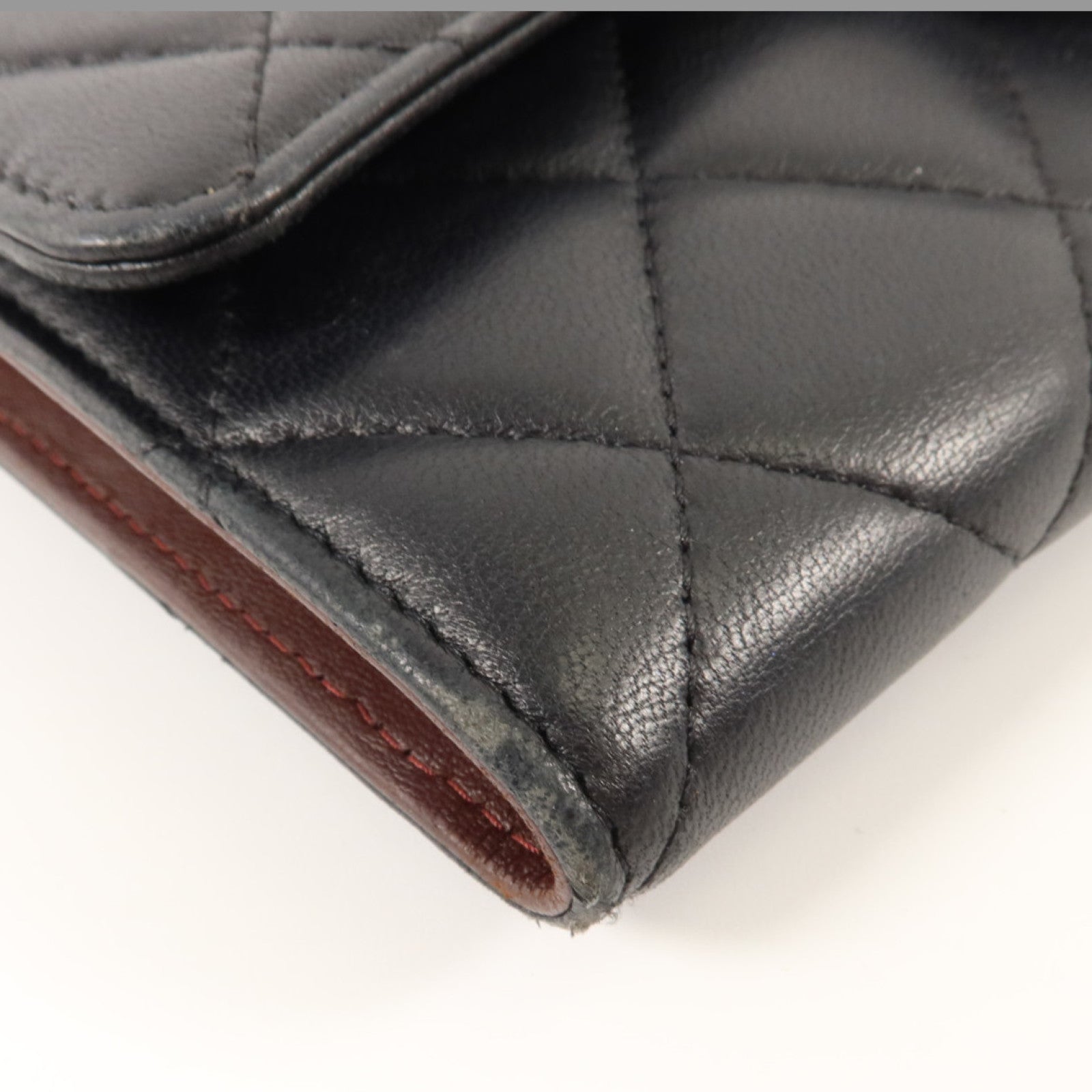 CHANEL 羊皮皮革Classic Long Flap Wallet銀扣長錢包