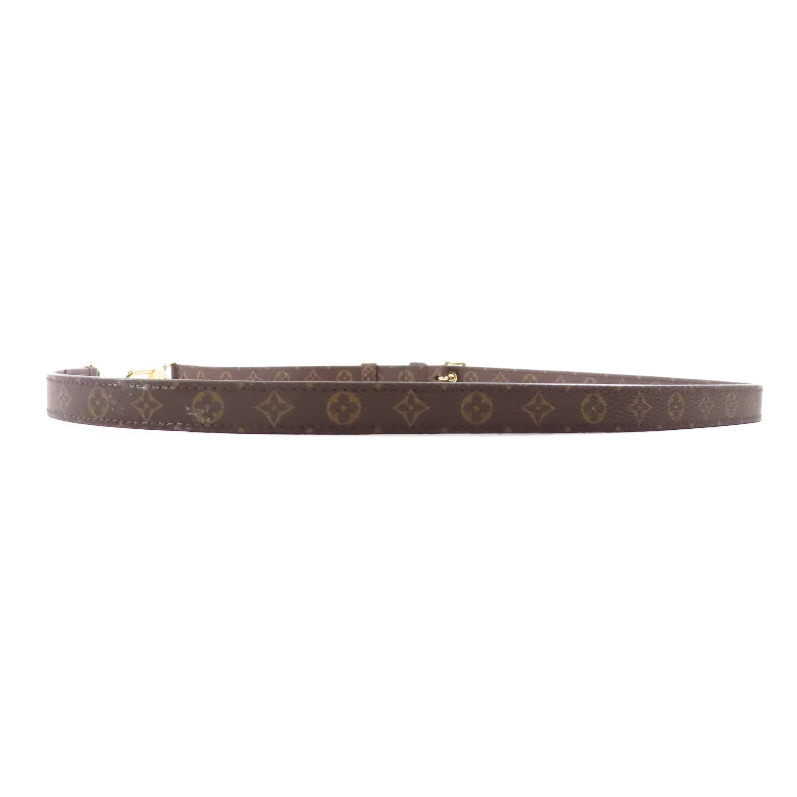 LOUIS VUITTON Monogram Shoulder Strap金扣肩背帶棕色