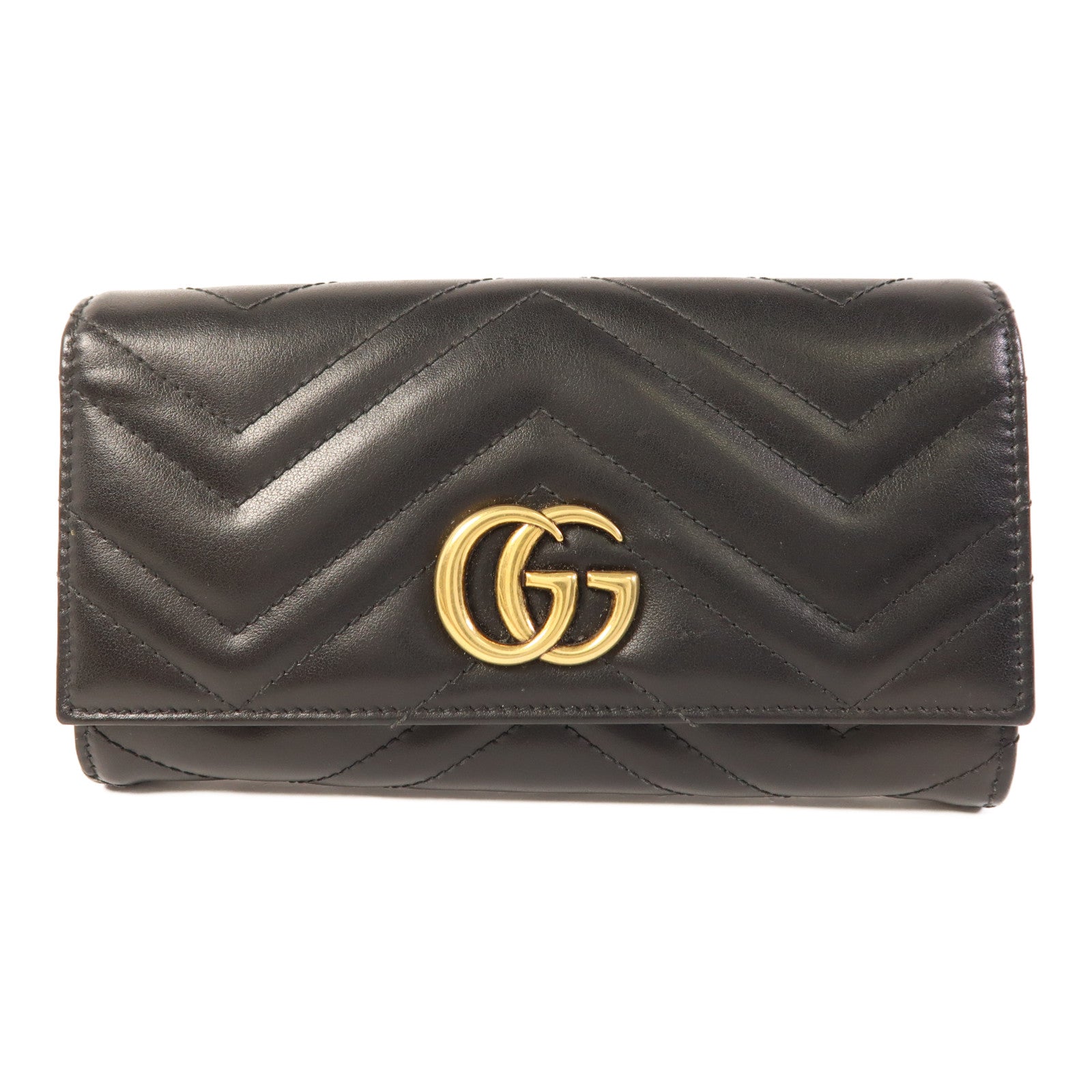 GUCCI 牛皮皮革Long Wallet金扣錢包