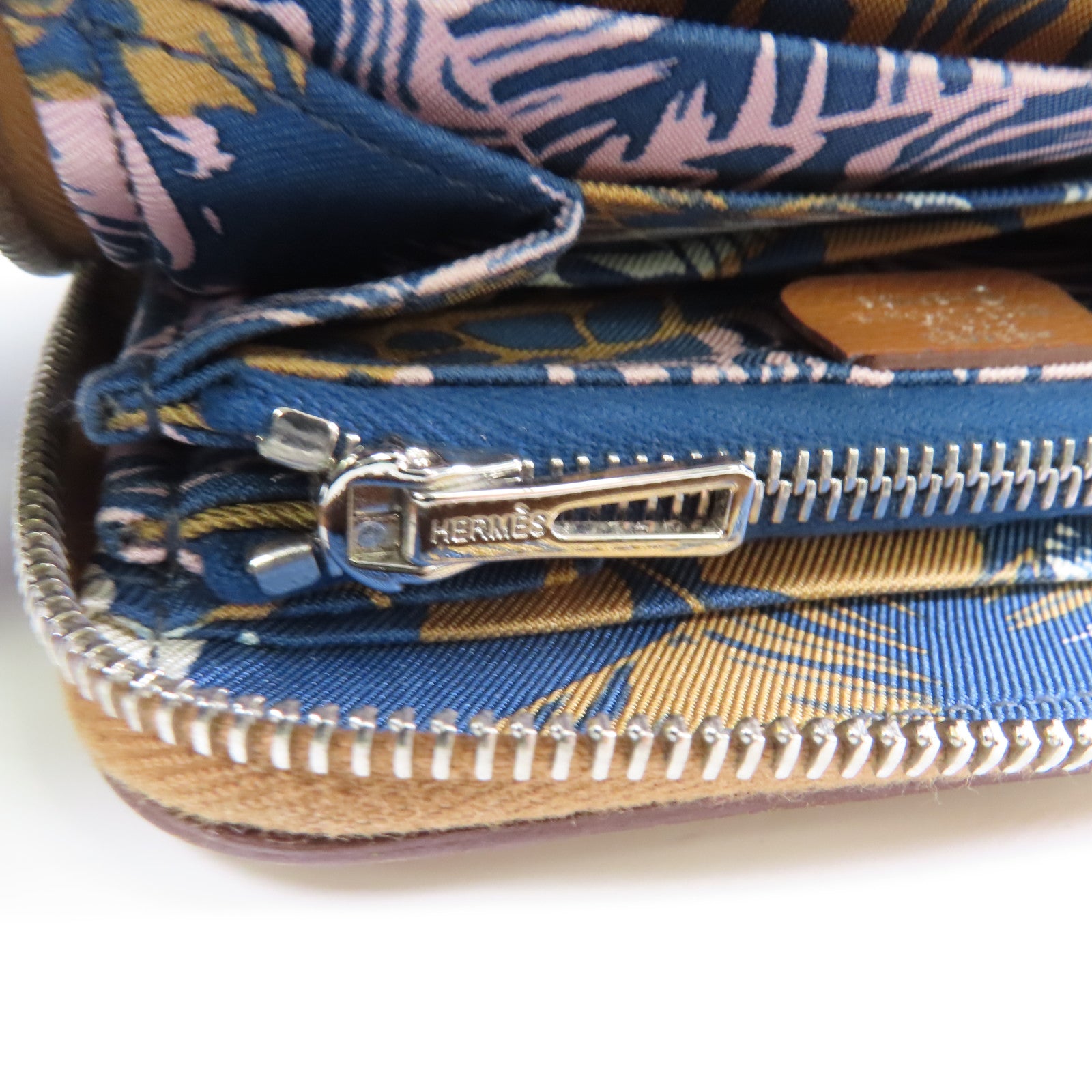 HERMES Evercolor皮革Silk in Compact Wallet銀扣錢包37 Gold經典駝色