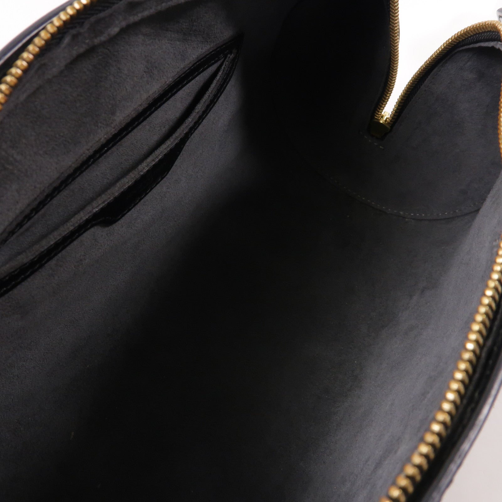 LOUIS VUITTON Epi Soufflot金扣手挽袋黑色