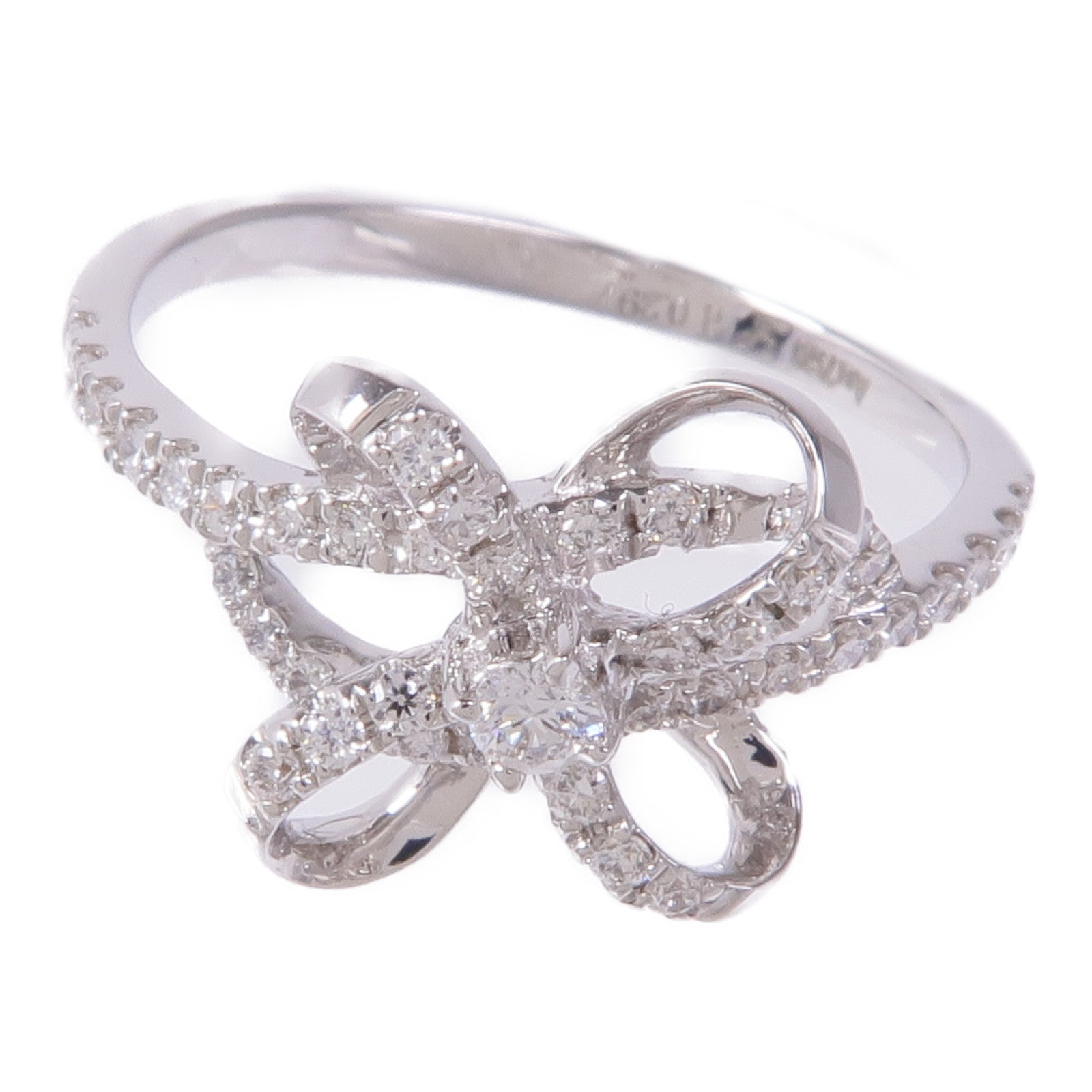 JEWELRY Diamond Ring Accessories US#6 18K White Gold