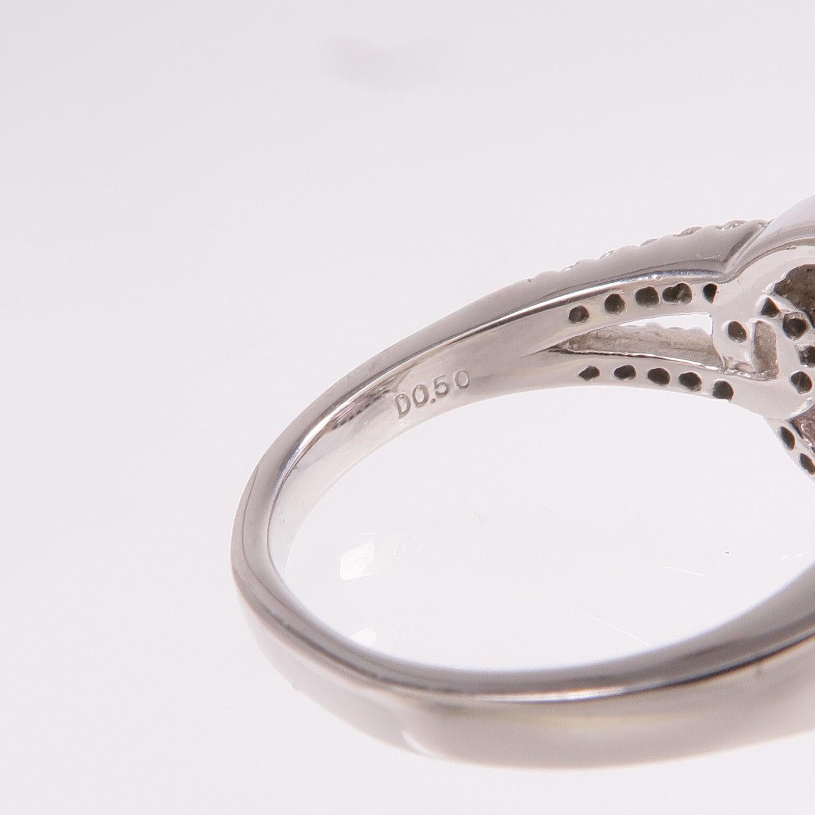 JEWELRY PT900鉑金Pink Sapphire Diamond Ring粉紅藍寶石/鑽石戒指US#6.25