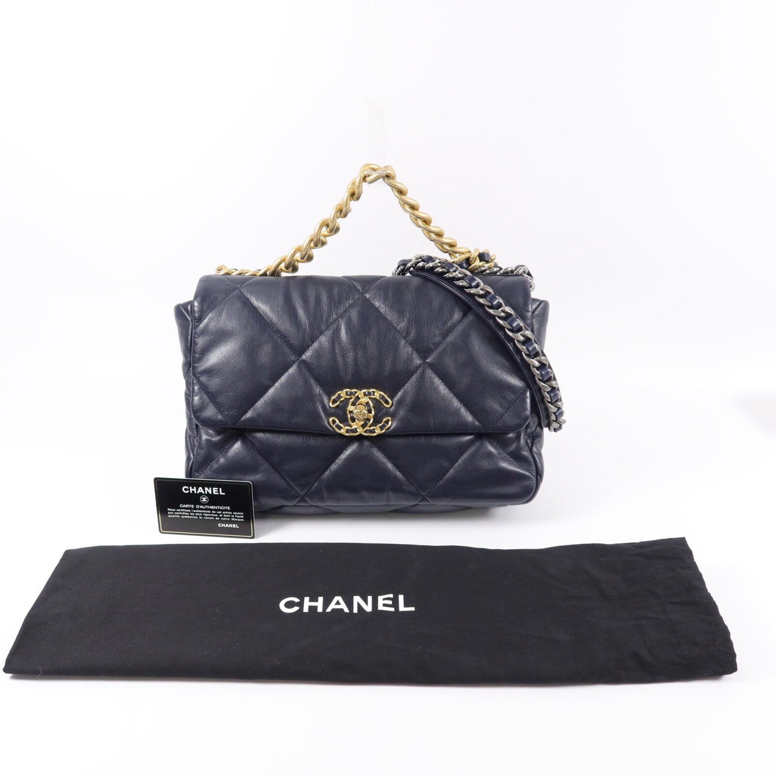 CHANEL 羊皮皮革Chanel 19 Medium手挽肩背兩用袋