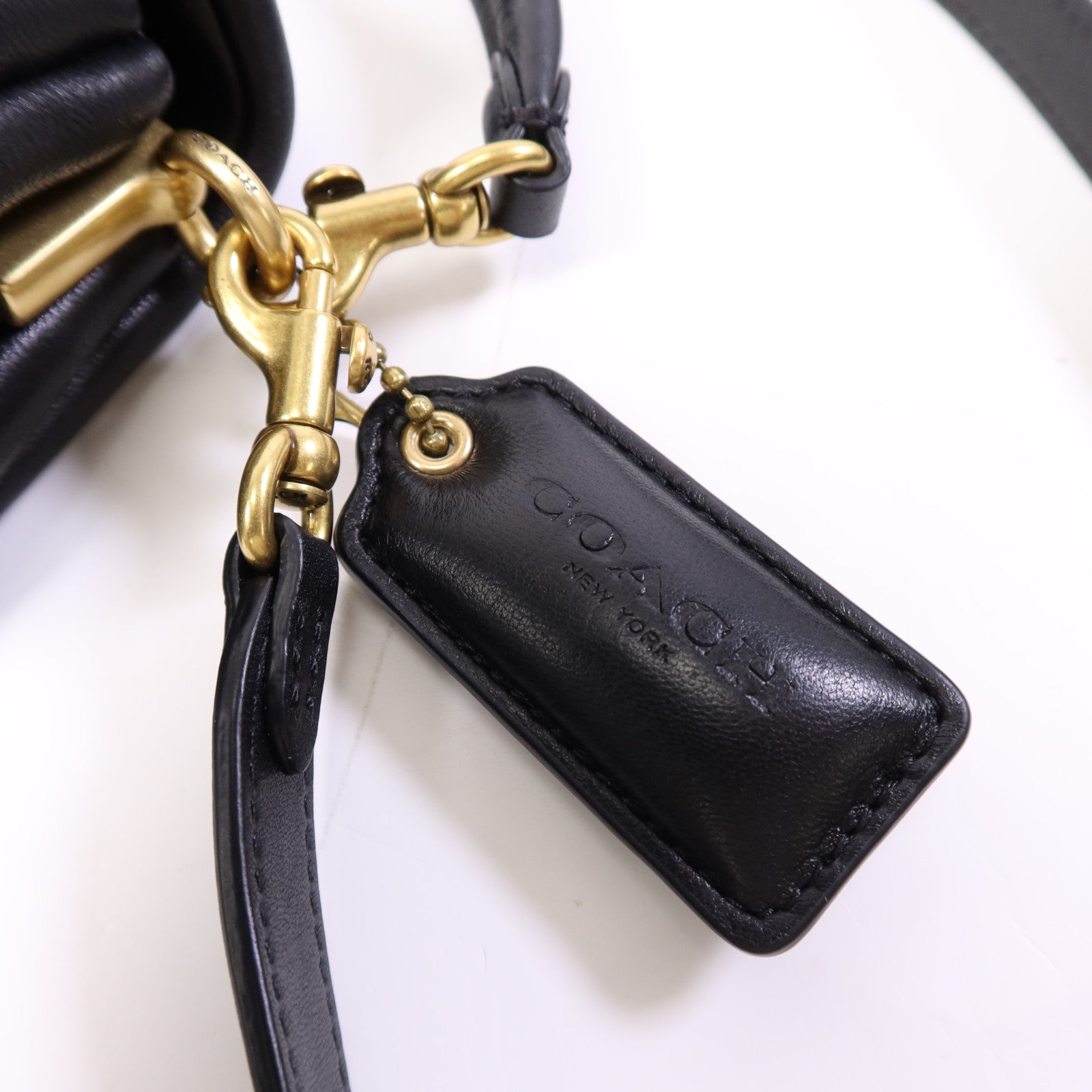 COACH 羊皮皮革Mini 2 Way Bag金扣手挽肩背兩用袋
