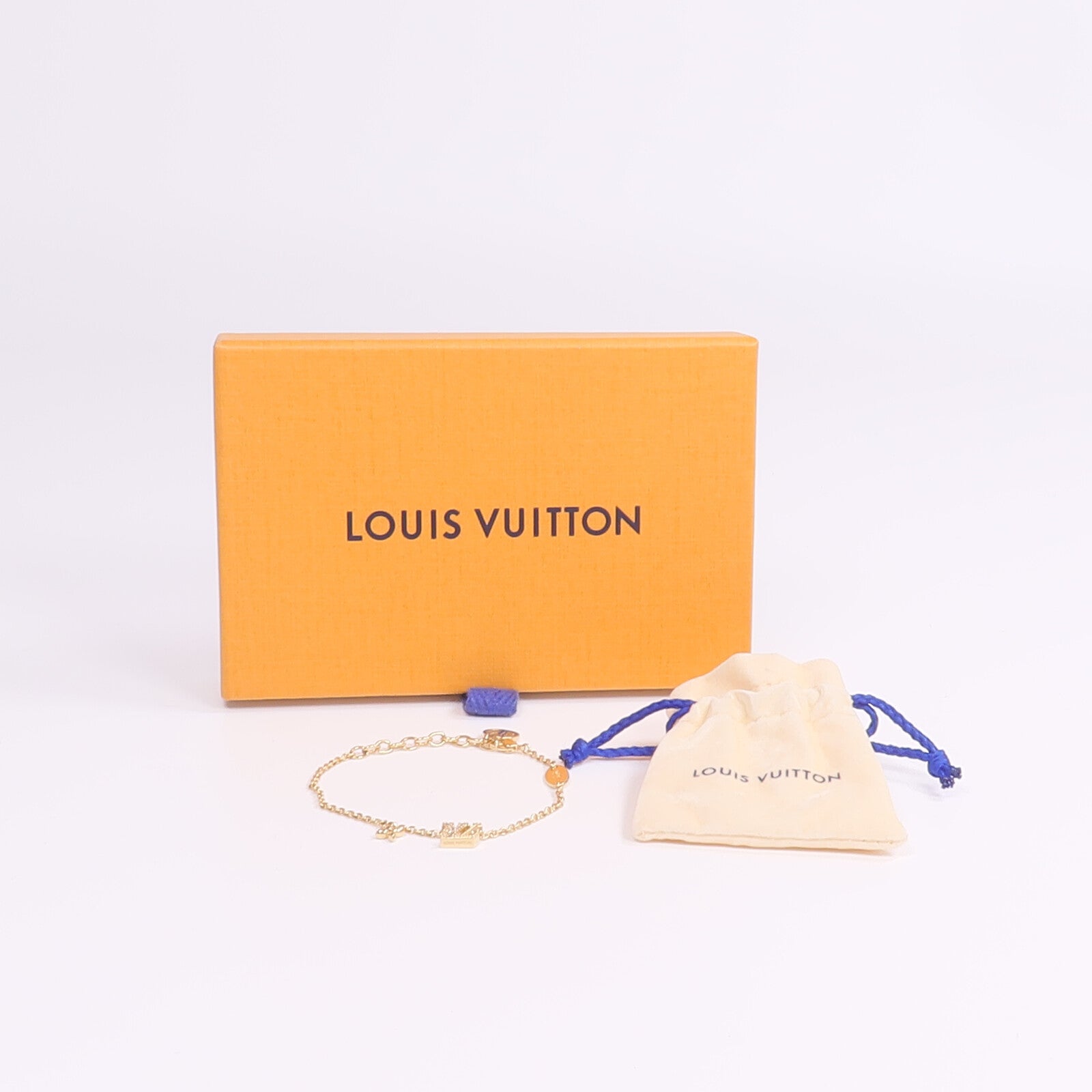LOUIS VUITTON 金屬/水晶LV Iconic金扣手鏈