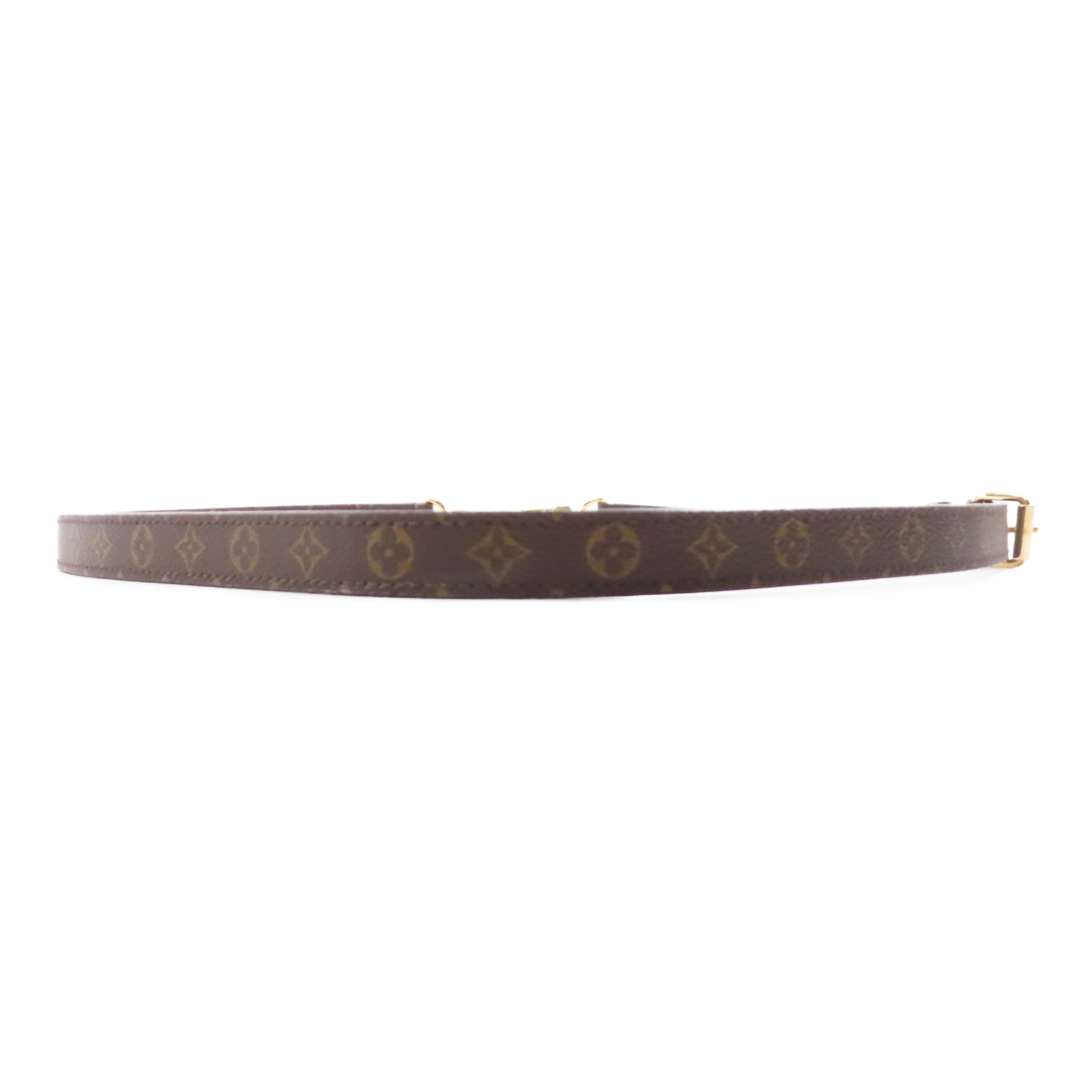 LOUIS VUITTON Monogram Shoulder Strap金扣肩背帶棕色