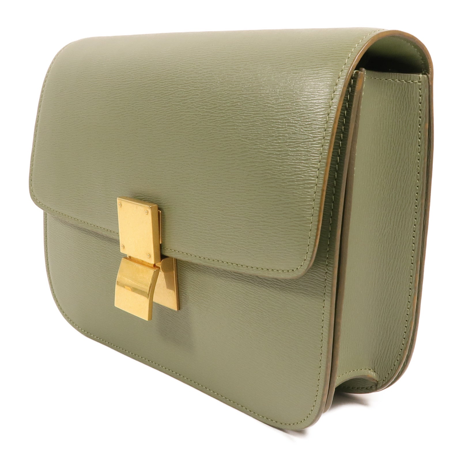 CELINE 牛皮皮革Classic Box金扣肩背袋