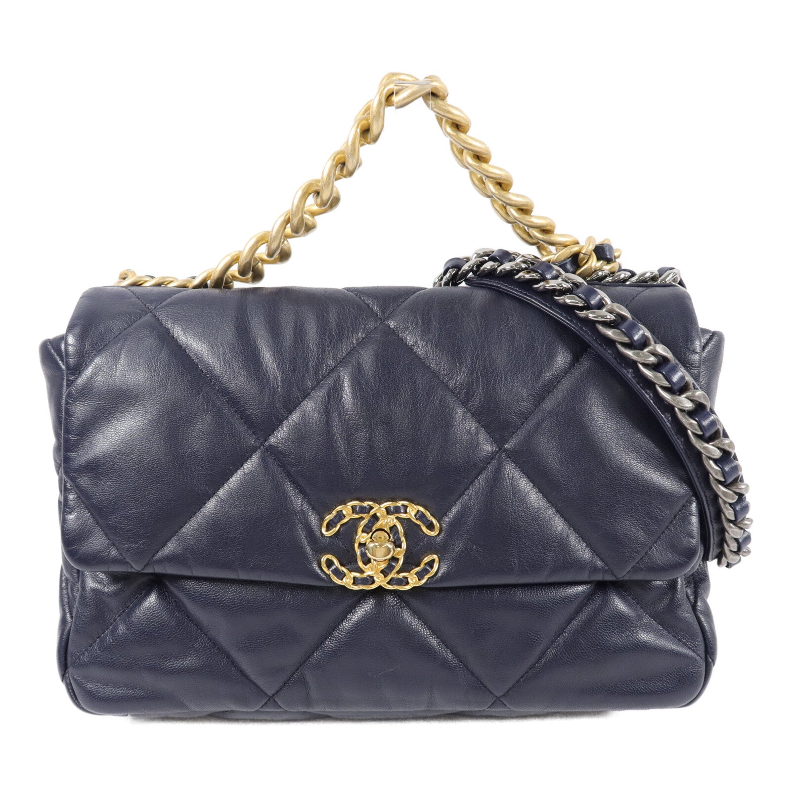 CHANEL 羊皮皮革Chanel 19 Medium手挽肩背兩用袋