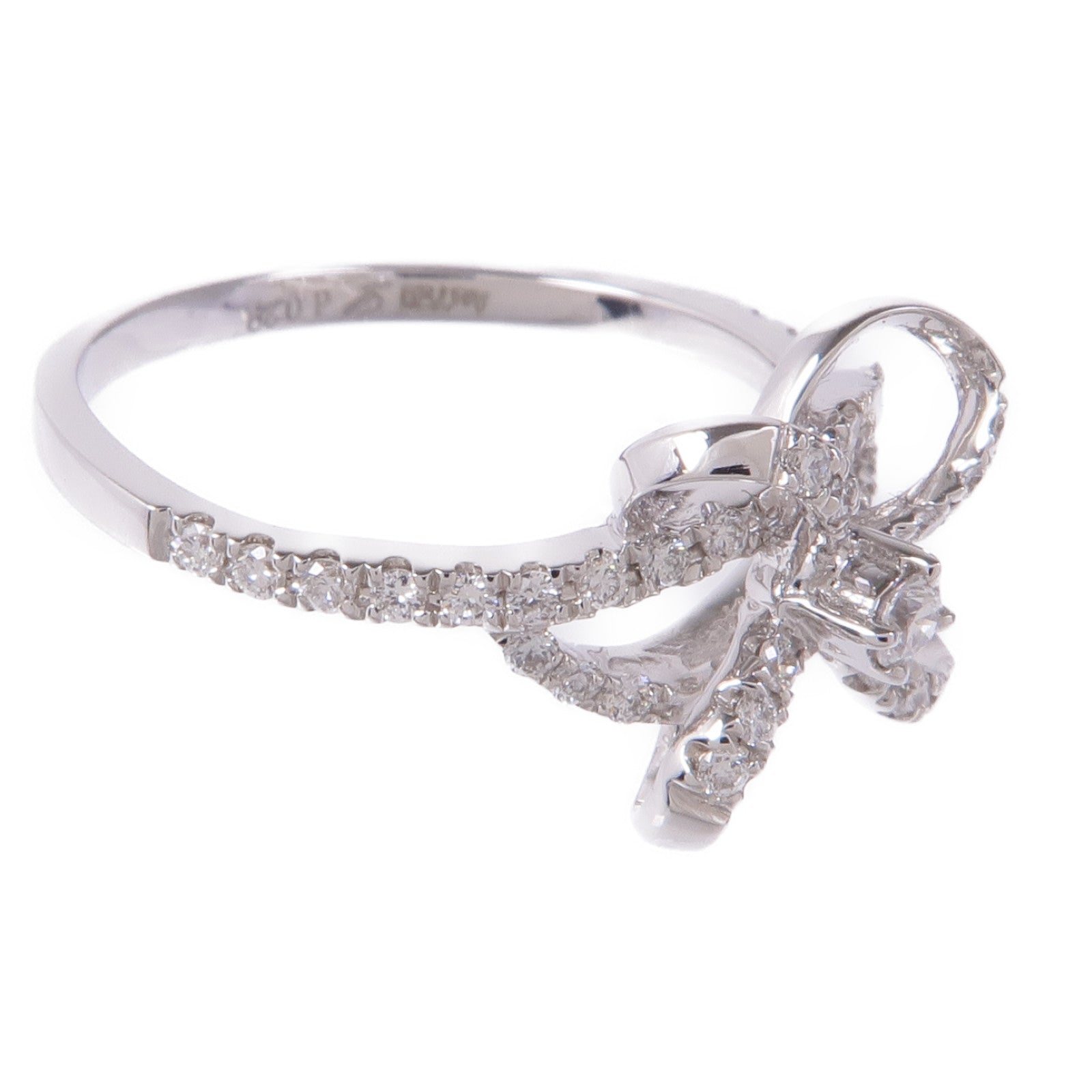 JEWELRY Diamond Ring Accessories US#6 18K White Gold