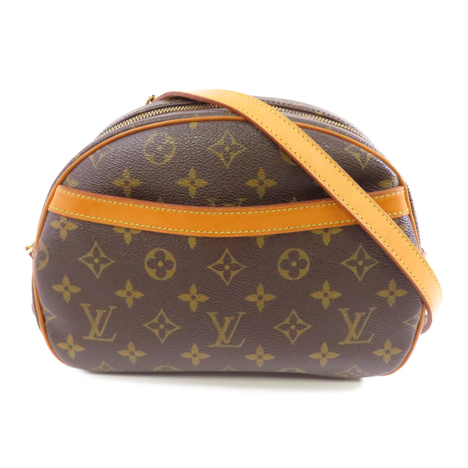 LOUIS VUITTON Monogram Blois Bag金扣肩背袋棕色
