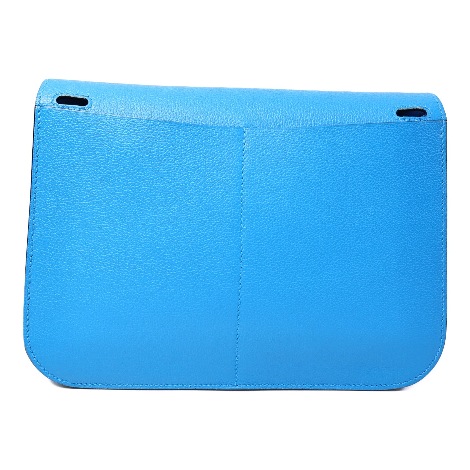 HERMES Evercolor皮革Halzan 25手挽肩背兩用袋Blue Zanzibar