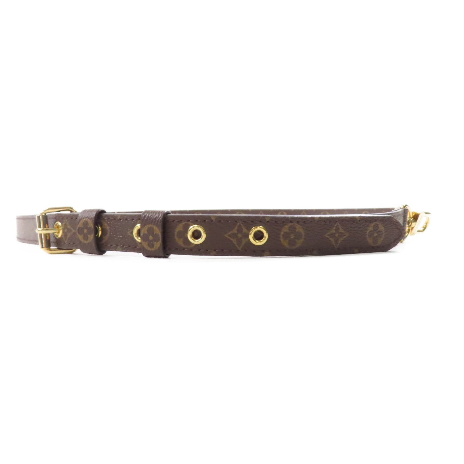 LOUIS VUITTON Monogram Shoulder Strap金扣肩背帶棕色