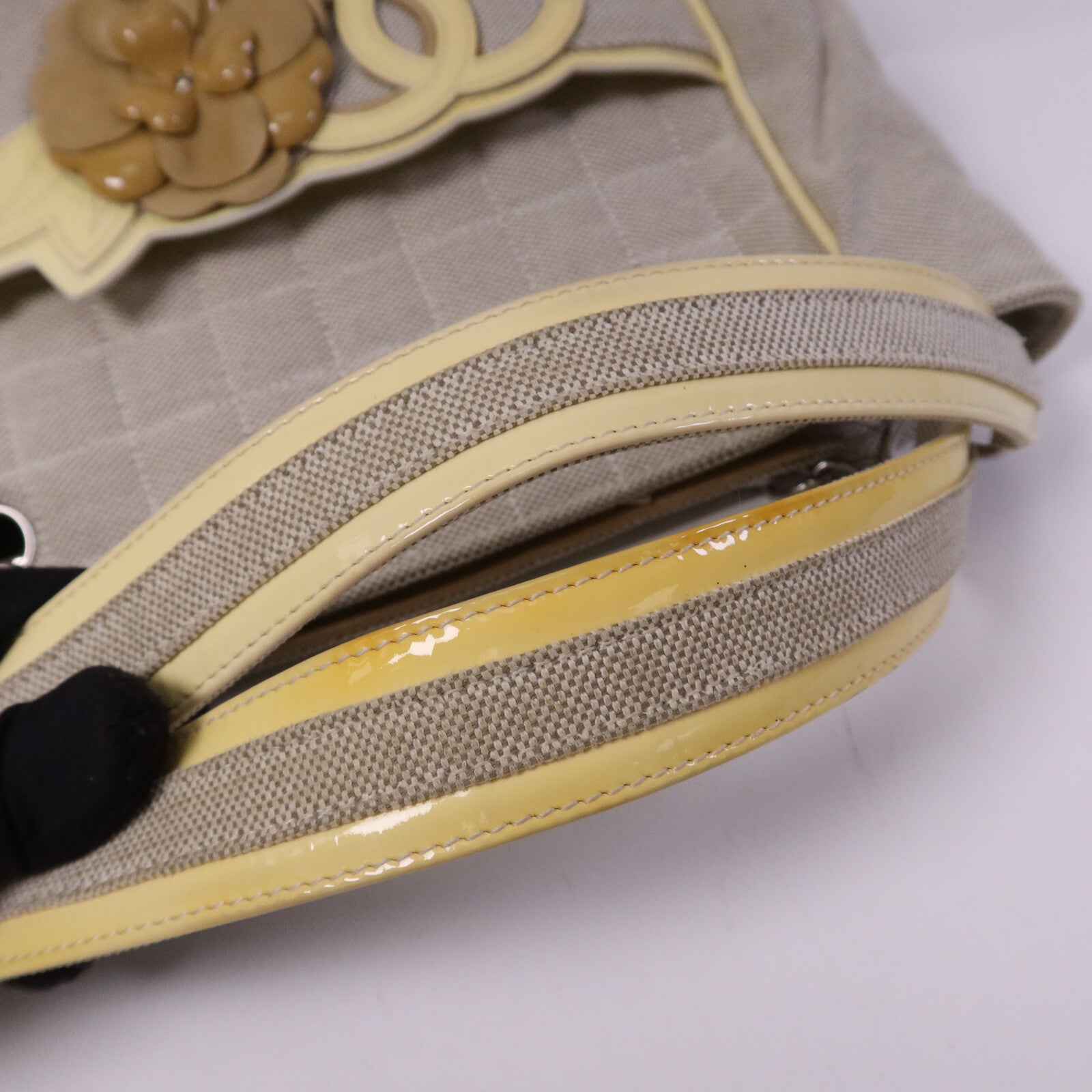 CHANEL 帆布Hand Bag銀扣手挽袋