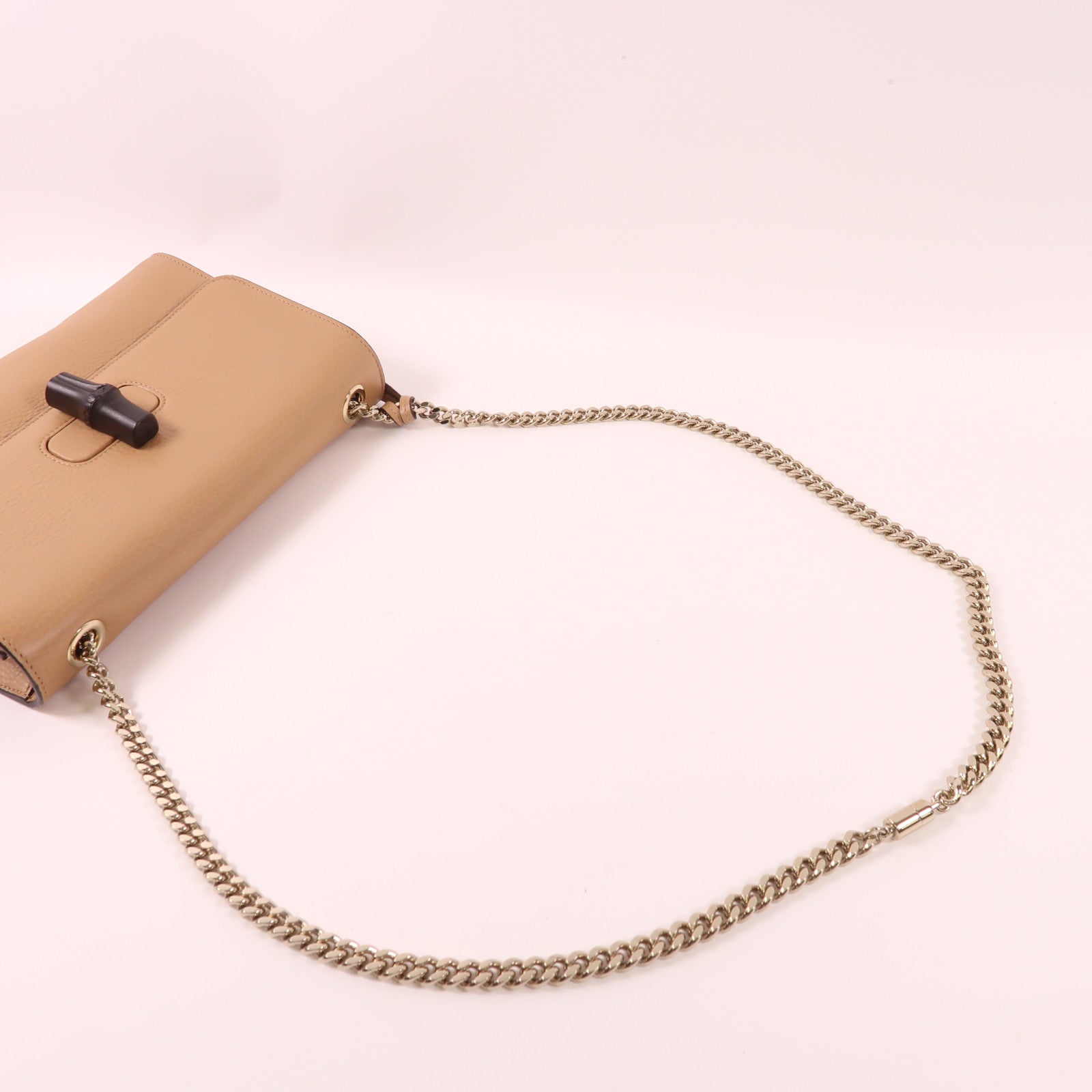GUCCI 牛皮皮革Shoulder Bag金扣鏈帶肩背袋
