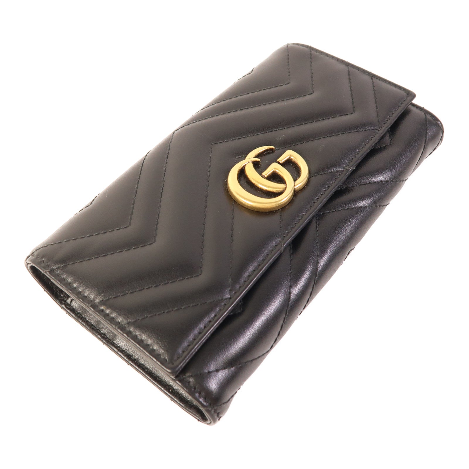 GUCCI 牛皮皮革Long Wallet金扣錢包