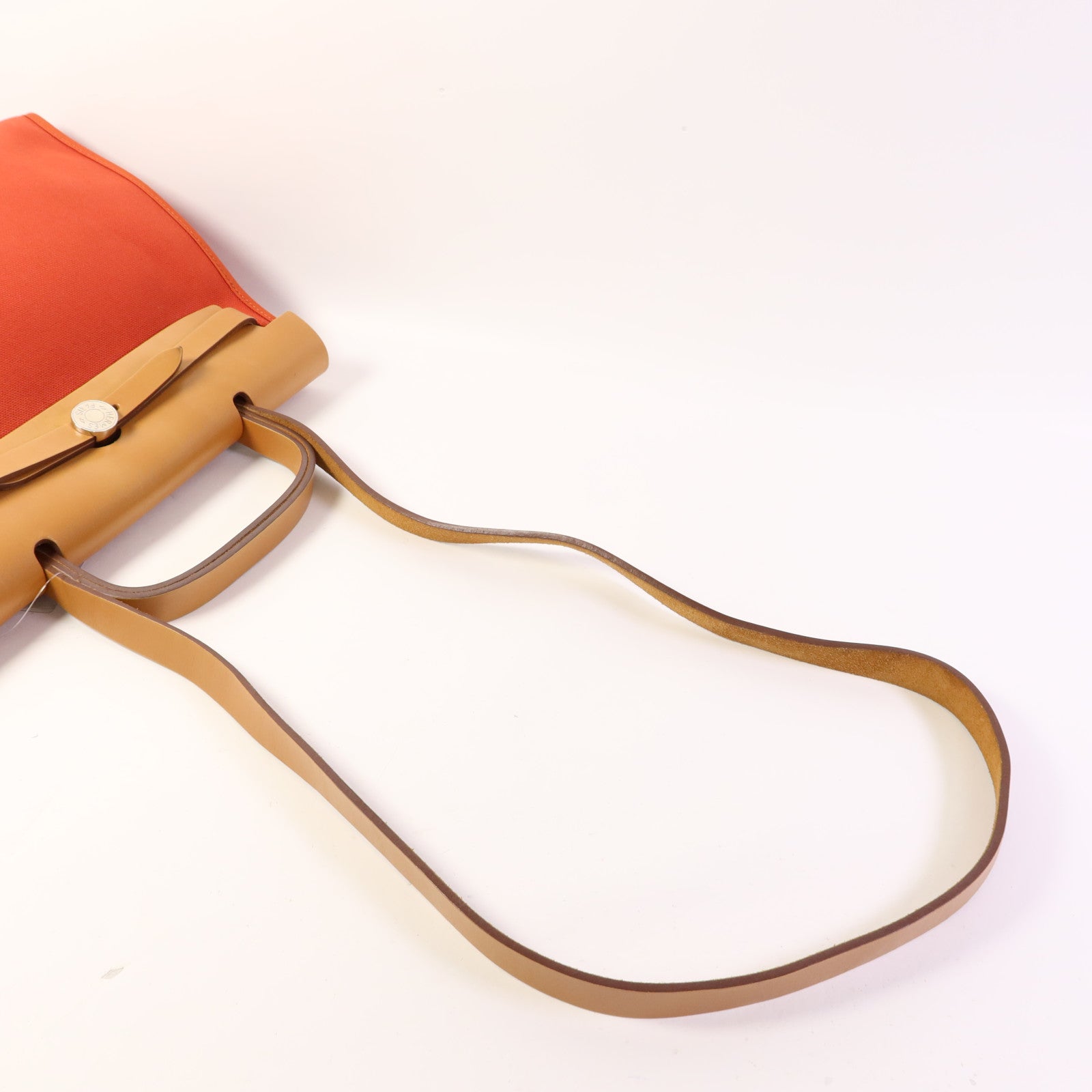 HERMES 帆布Herbag PM銀扣手挽肩背兩用袋