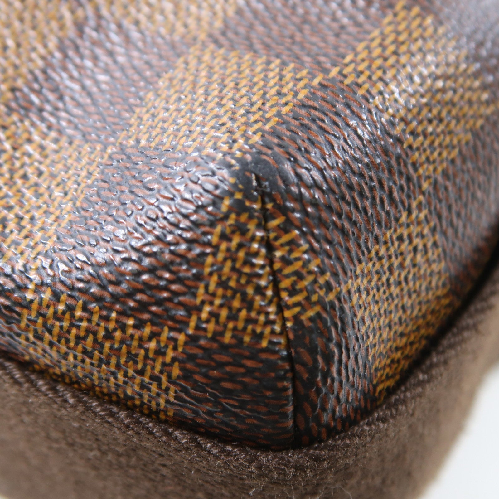LOUIS VUITTON Damier Ebene Brooklyn MM金扣肩背袋啡色