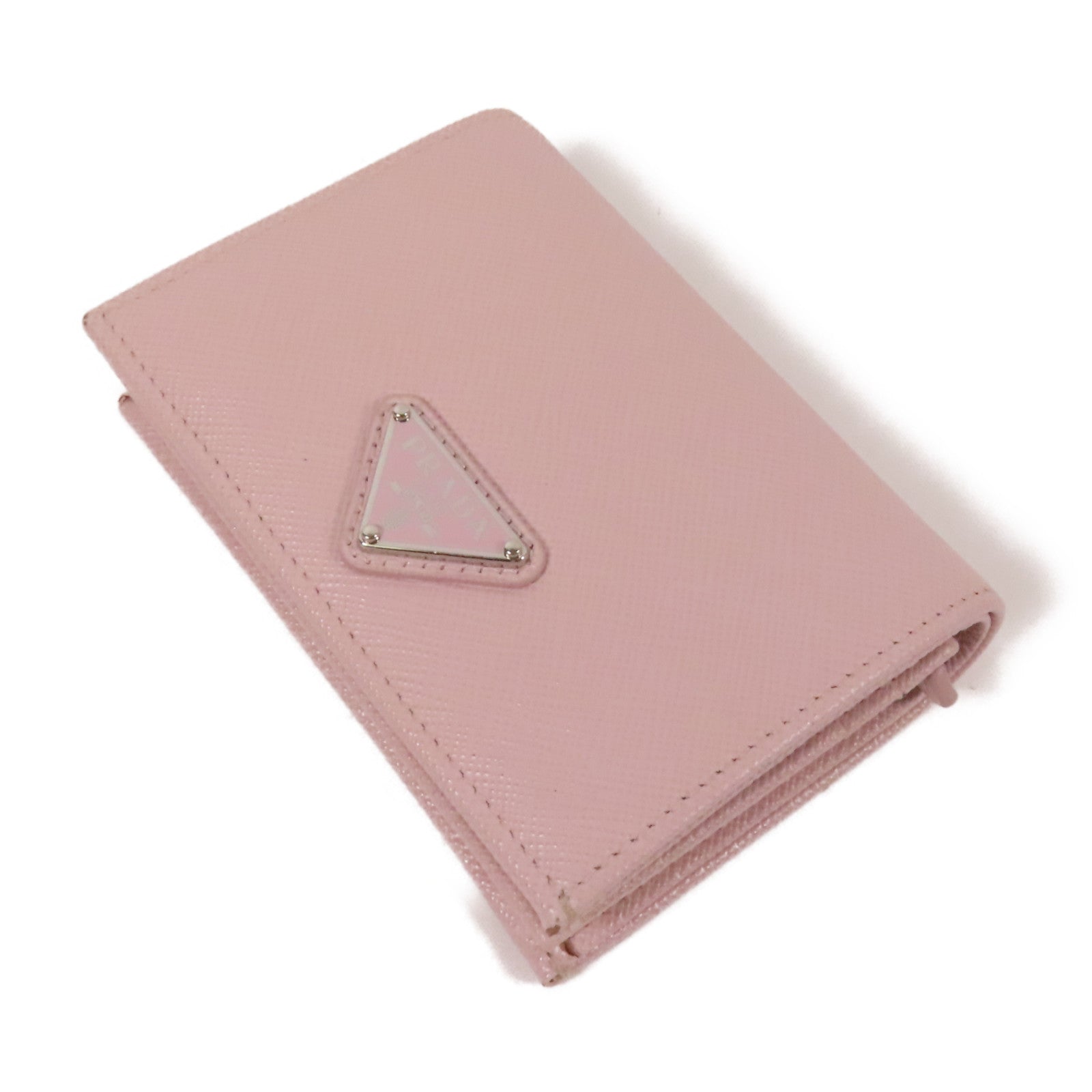 PRADA Saffiano皮革Wallet銀扣錢包