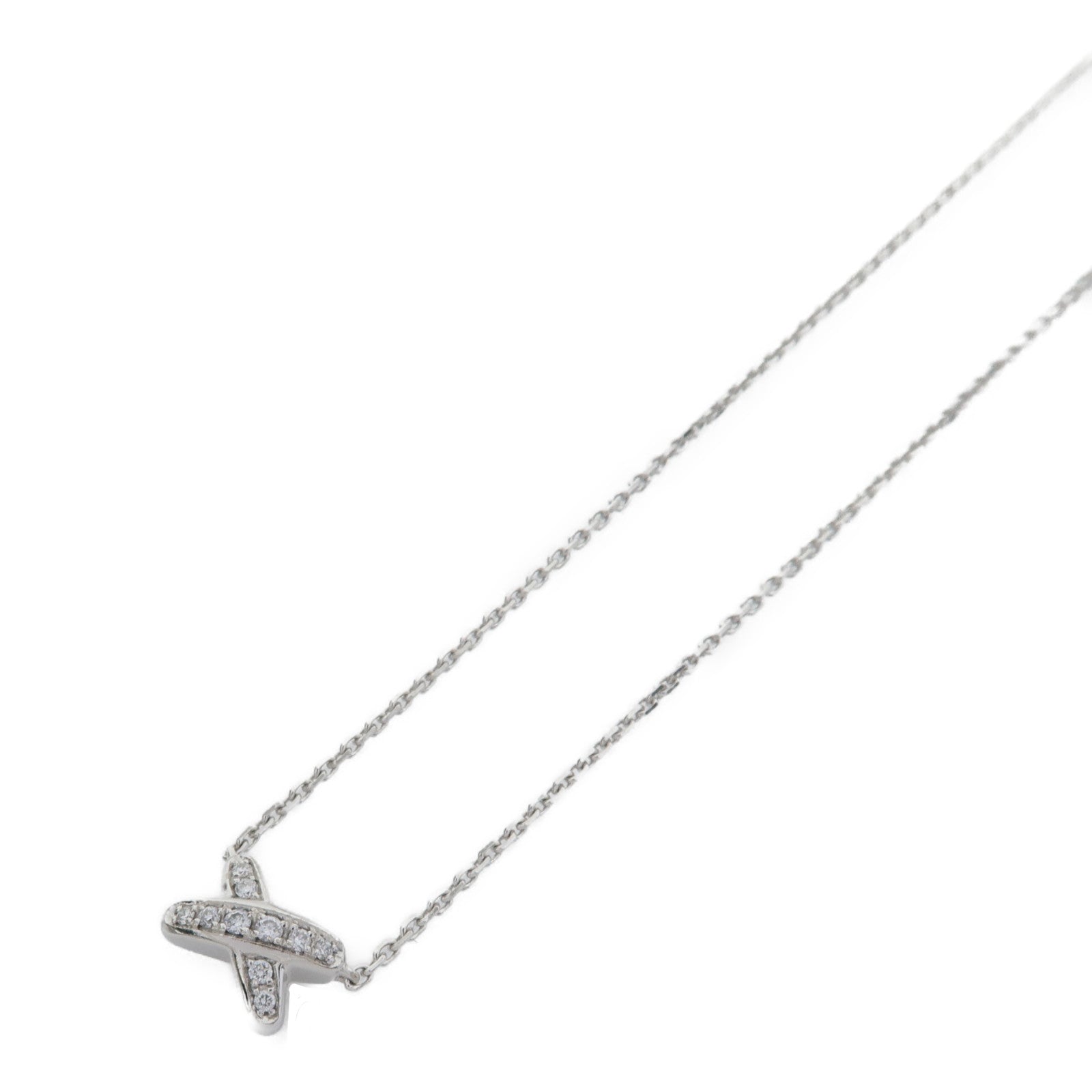 Chaumet 18K白金Diamond Jeux De Liens鑽石項鍊