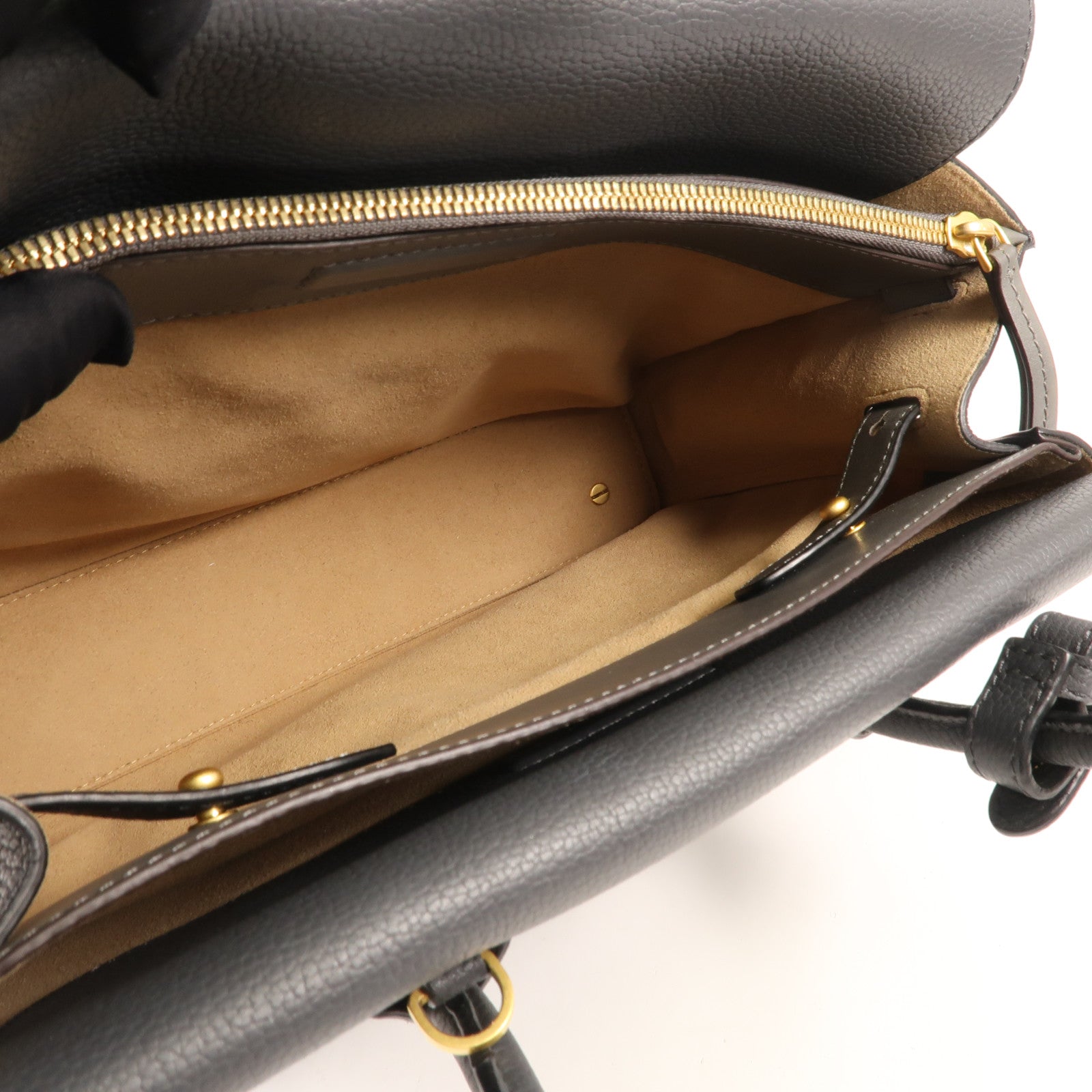 MCM 牛皮皮革Shoulder Bag金扣手挽肩背兩用袋