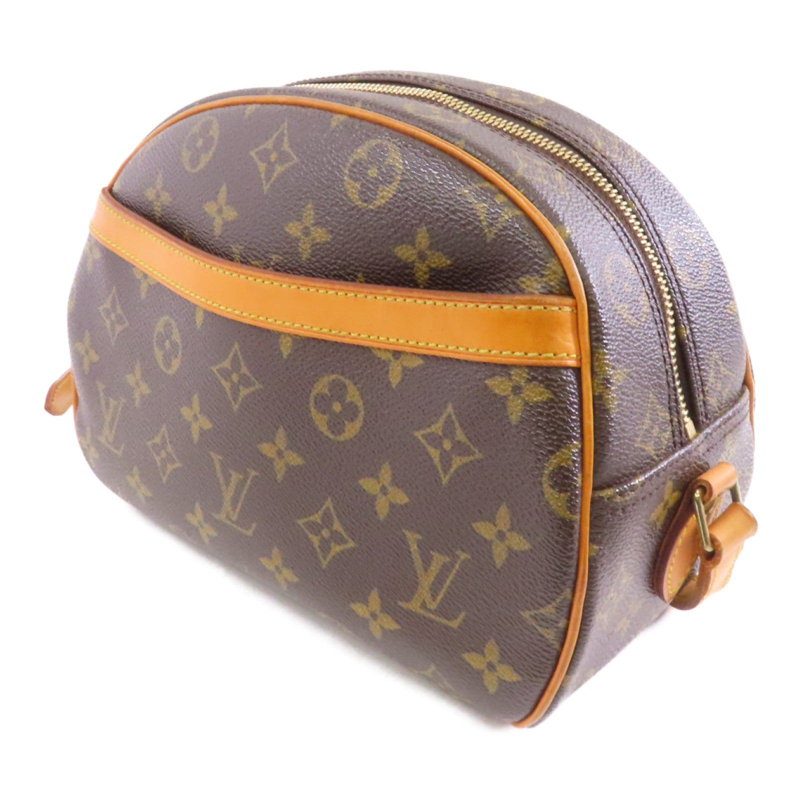 LOUIS VUITTON Monogram Blois Bag金扣肩背袋棕色