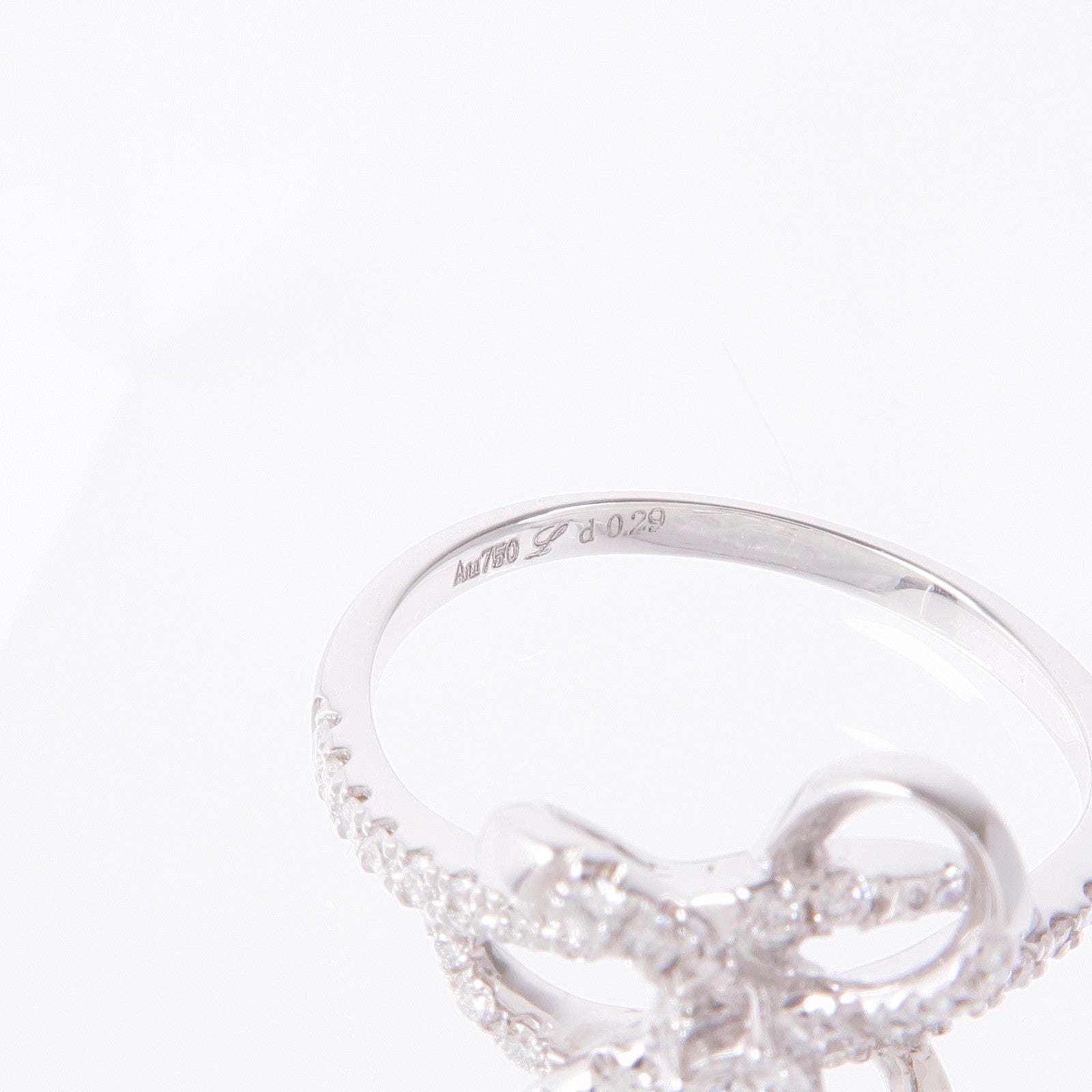 JEWELRY Diamond Ring Accessories US#6 18K White Gold