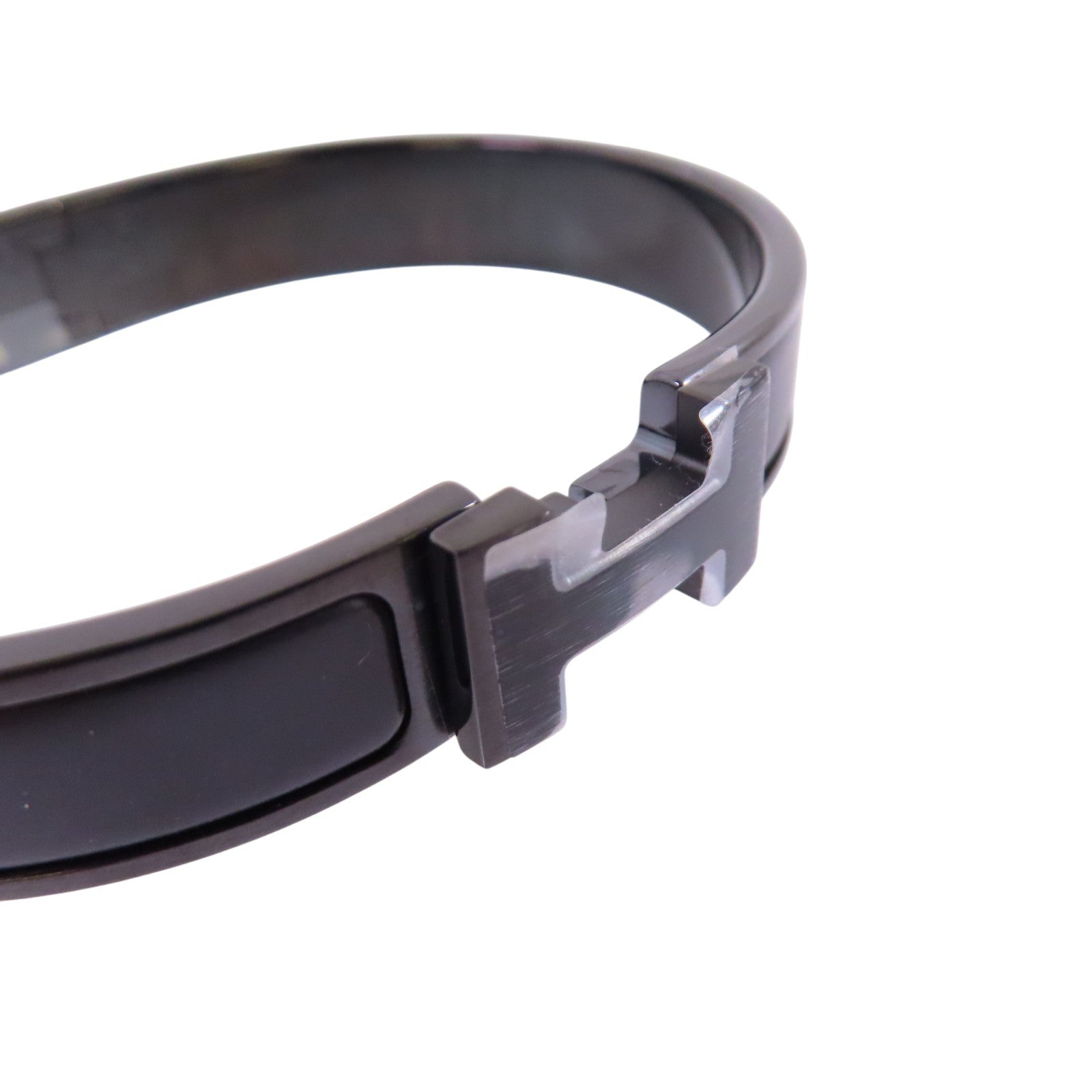 HERMES 金屬/琺瑯Clic HH So Black Bracelet手鐲