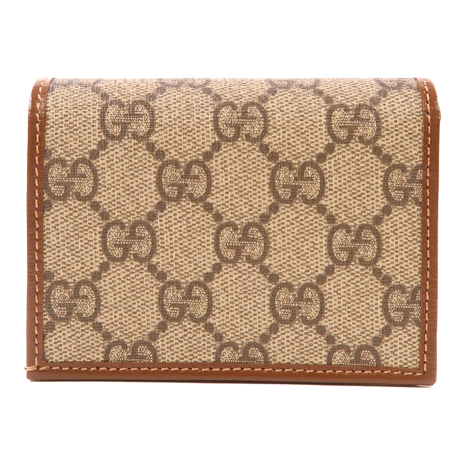 GUCCI 塗層帆布Horsebit 1955 Wallet金扣錢包